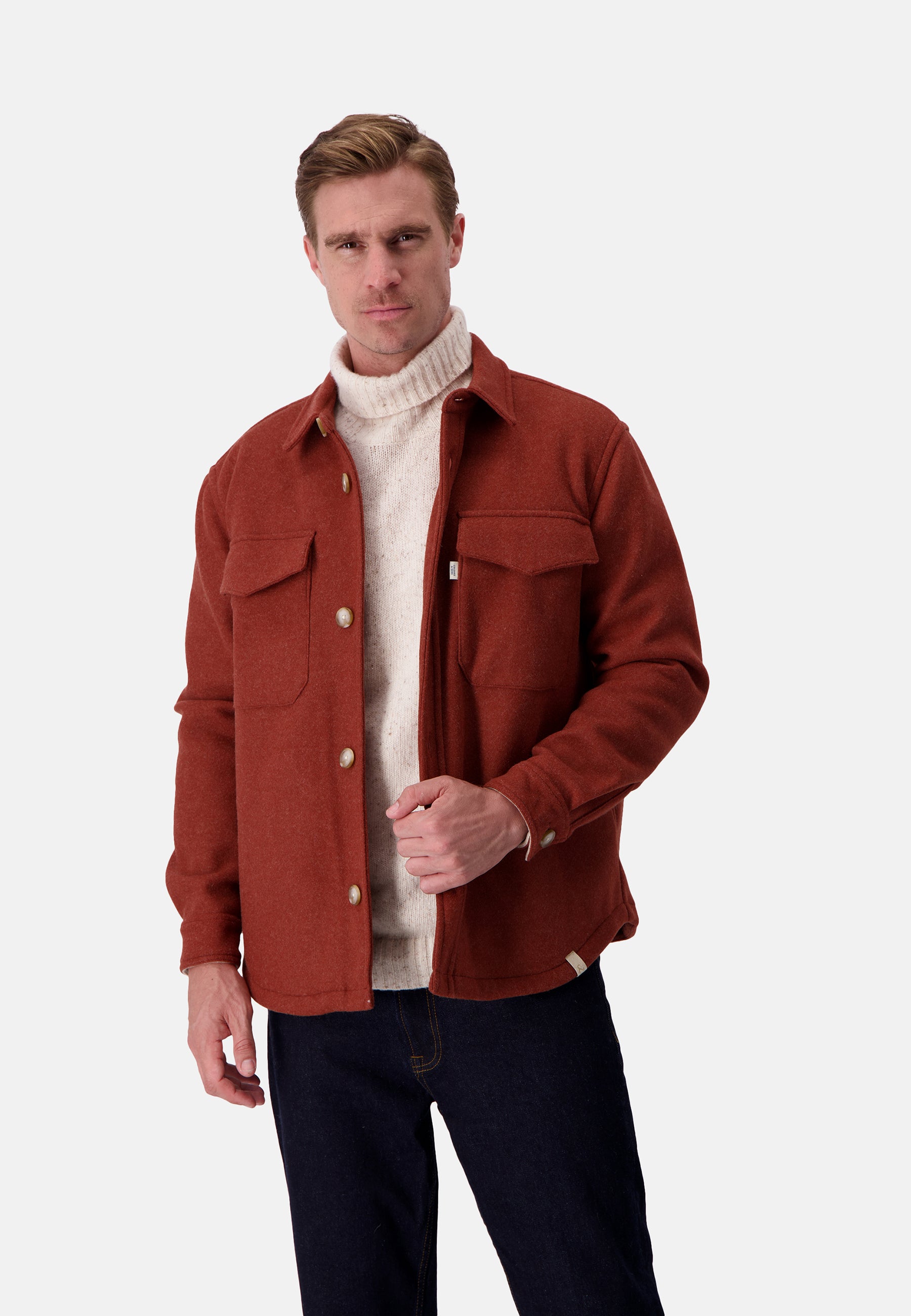 Worker Jacket Soft Touch in Brandy Jackets Colours and Sons   