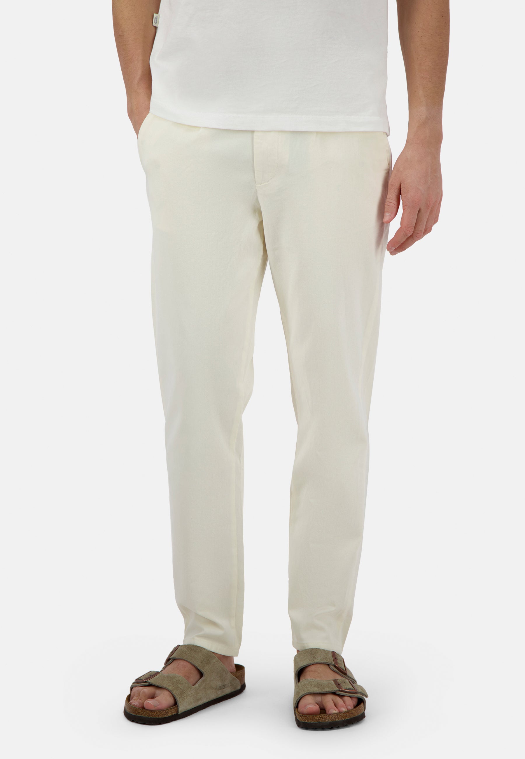 Pants-Cropped Chino in Offwhite Pants Colours and Sons   