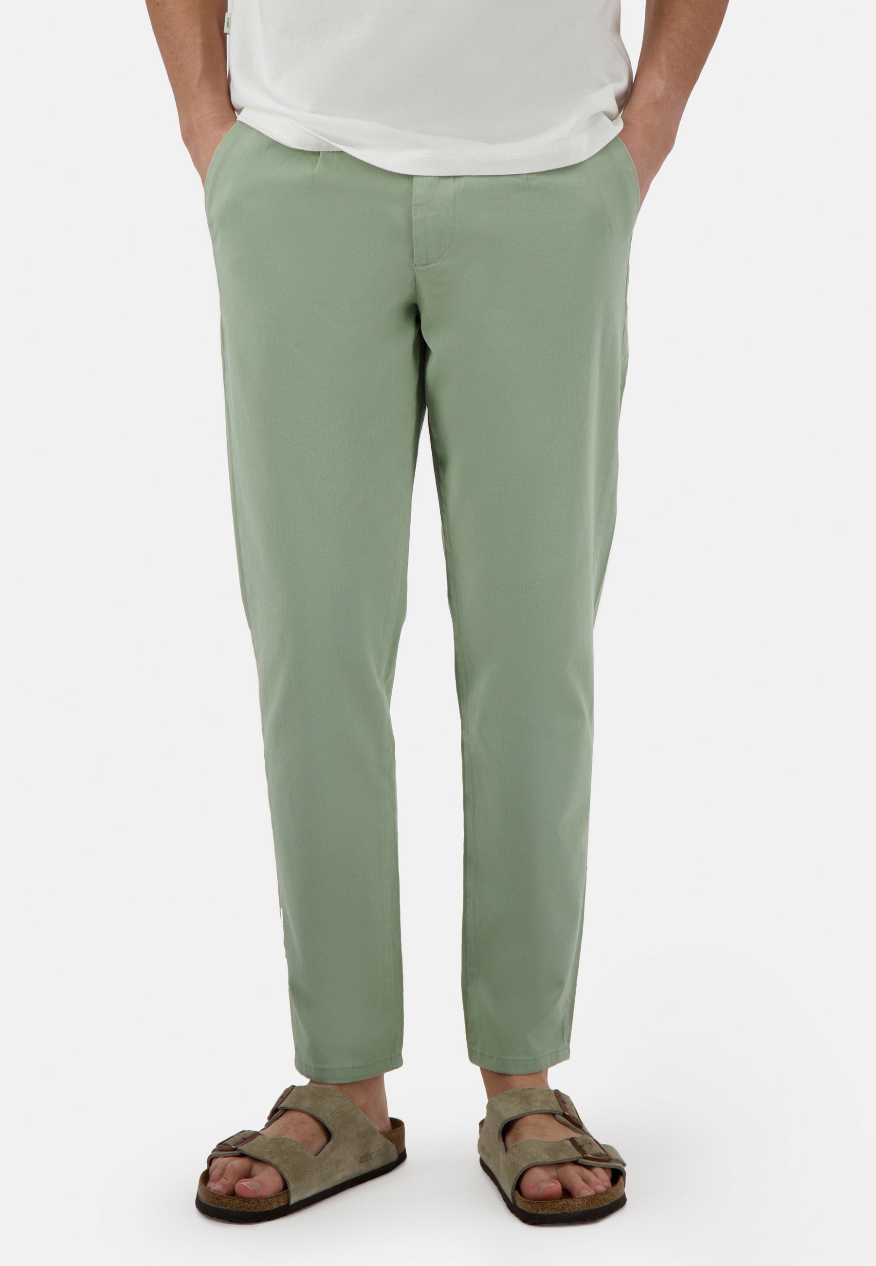 Pants-Cropped Chino in Pistachio Pants Colours and Sons   