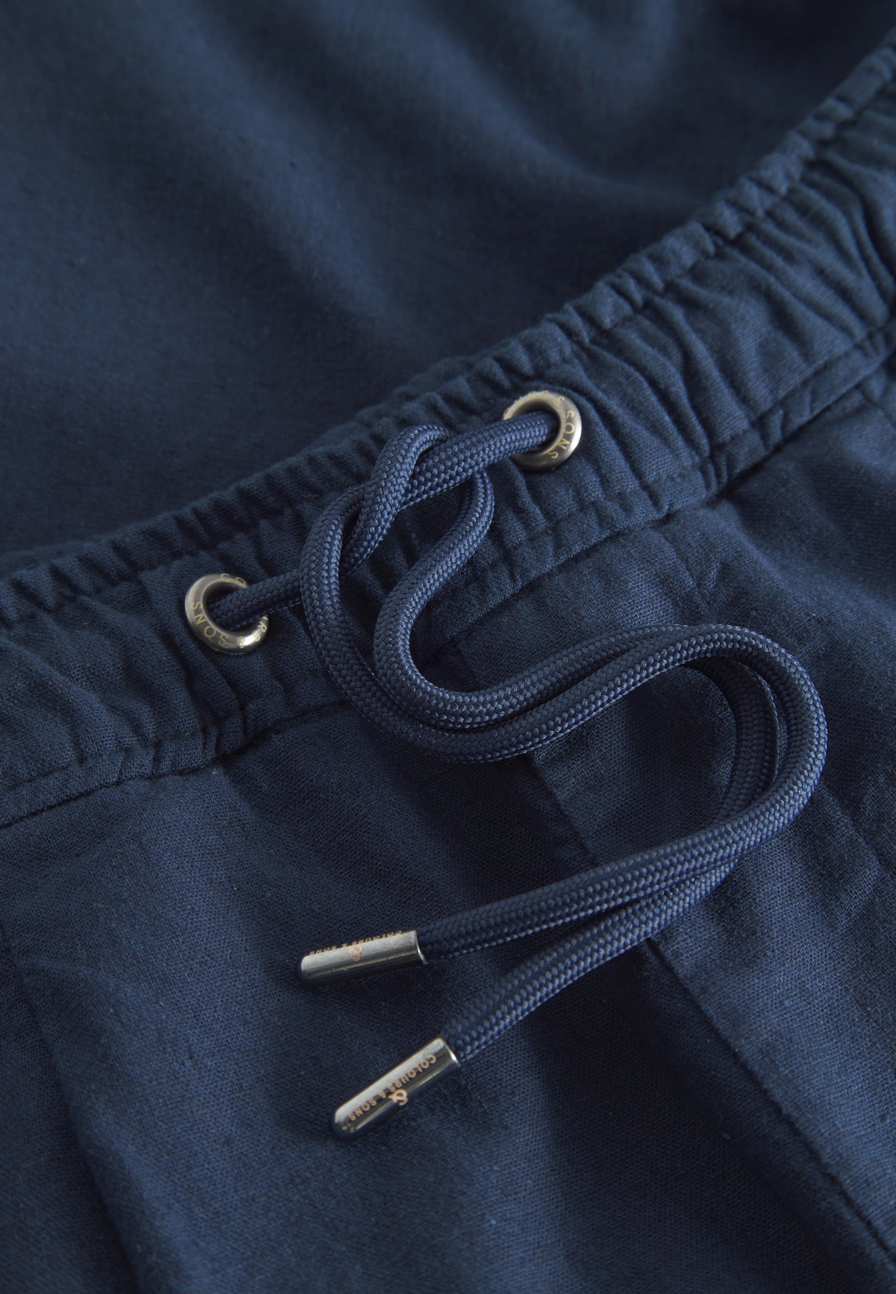 Pants-Cropped Linen in Navy Pants Colours and Sons   