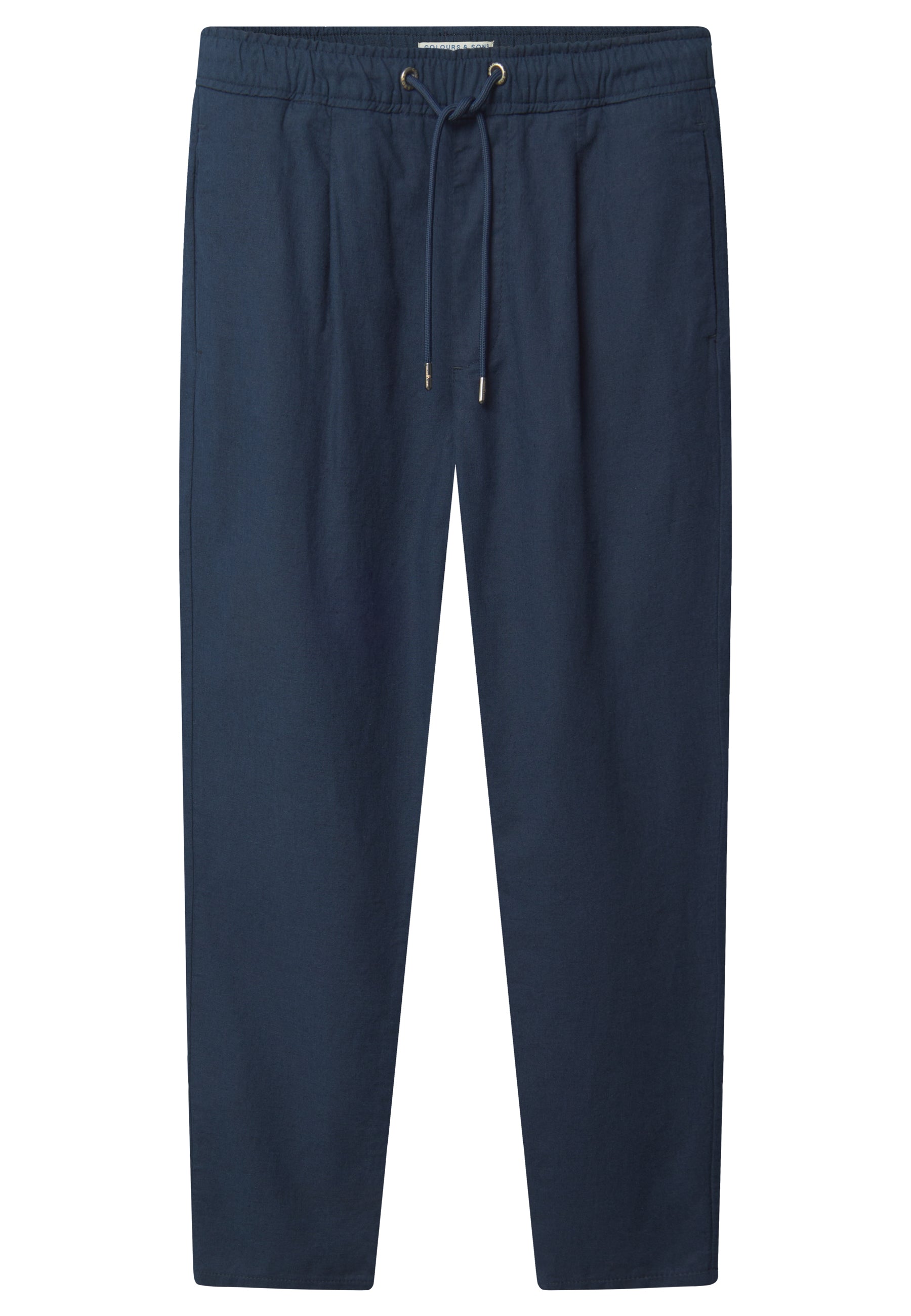 Pants-Cropped Linen in Navy Pants Colours and Sons   