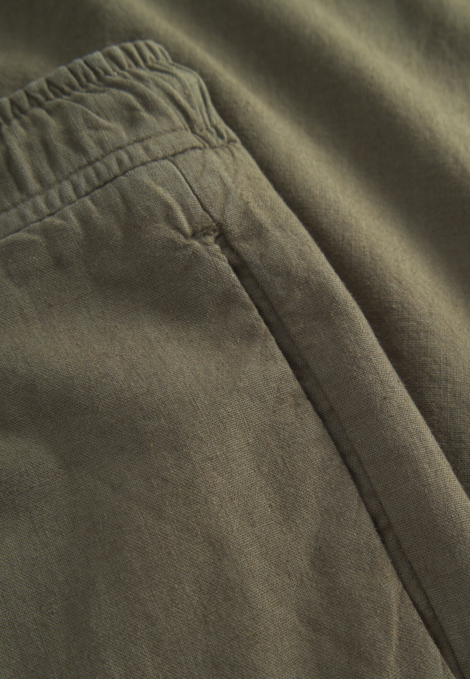 Pants-Cropped Linen in Olive Pants Colours and Sons   