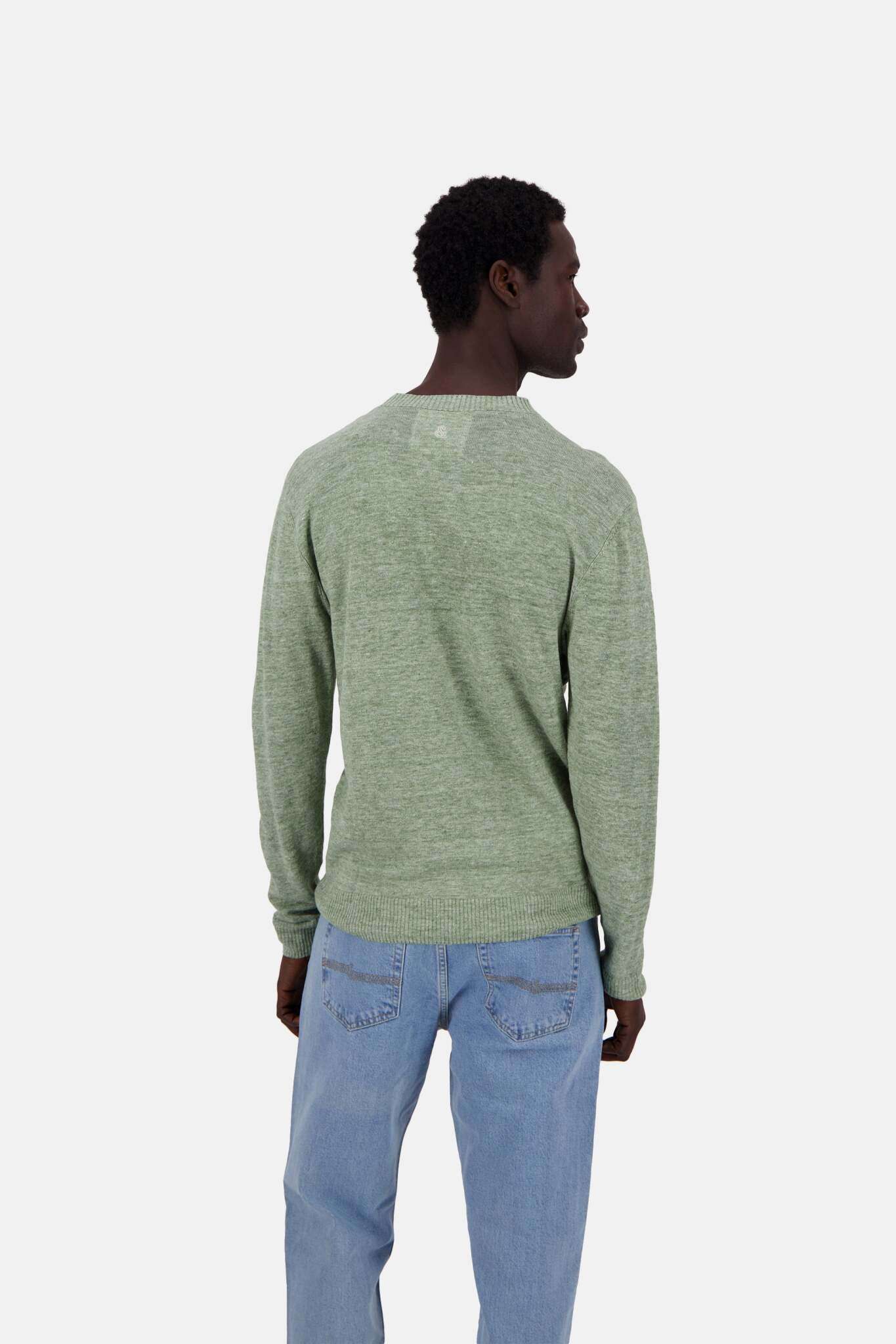 Roundneck Linen in Lime Sweater Colours and Sons