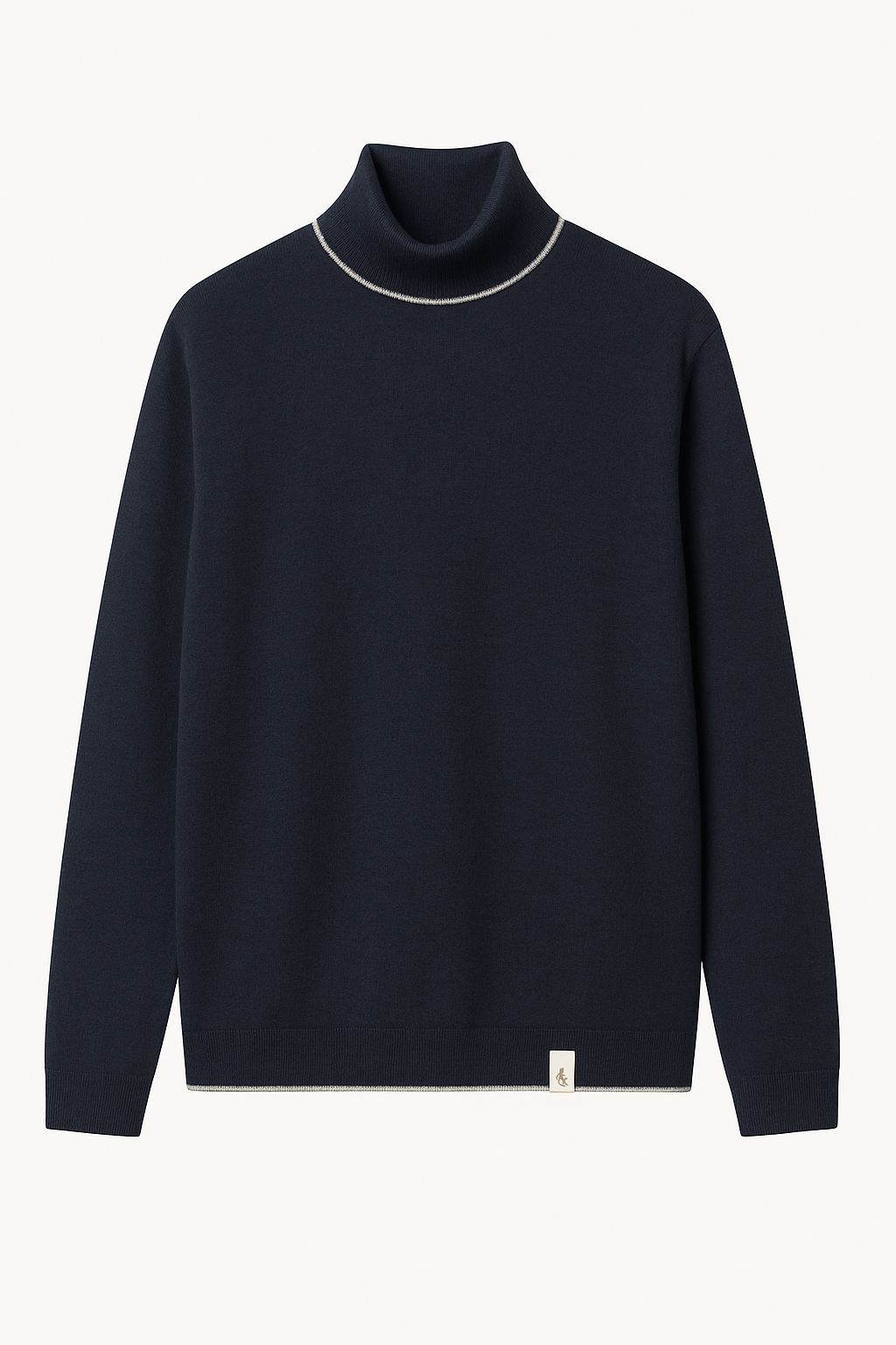 Turleneck merino blend in navy