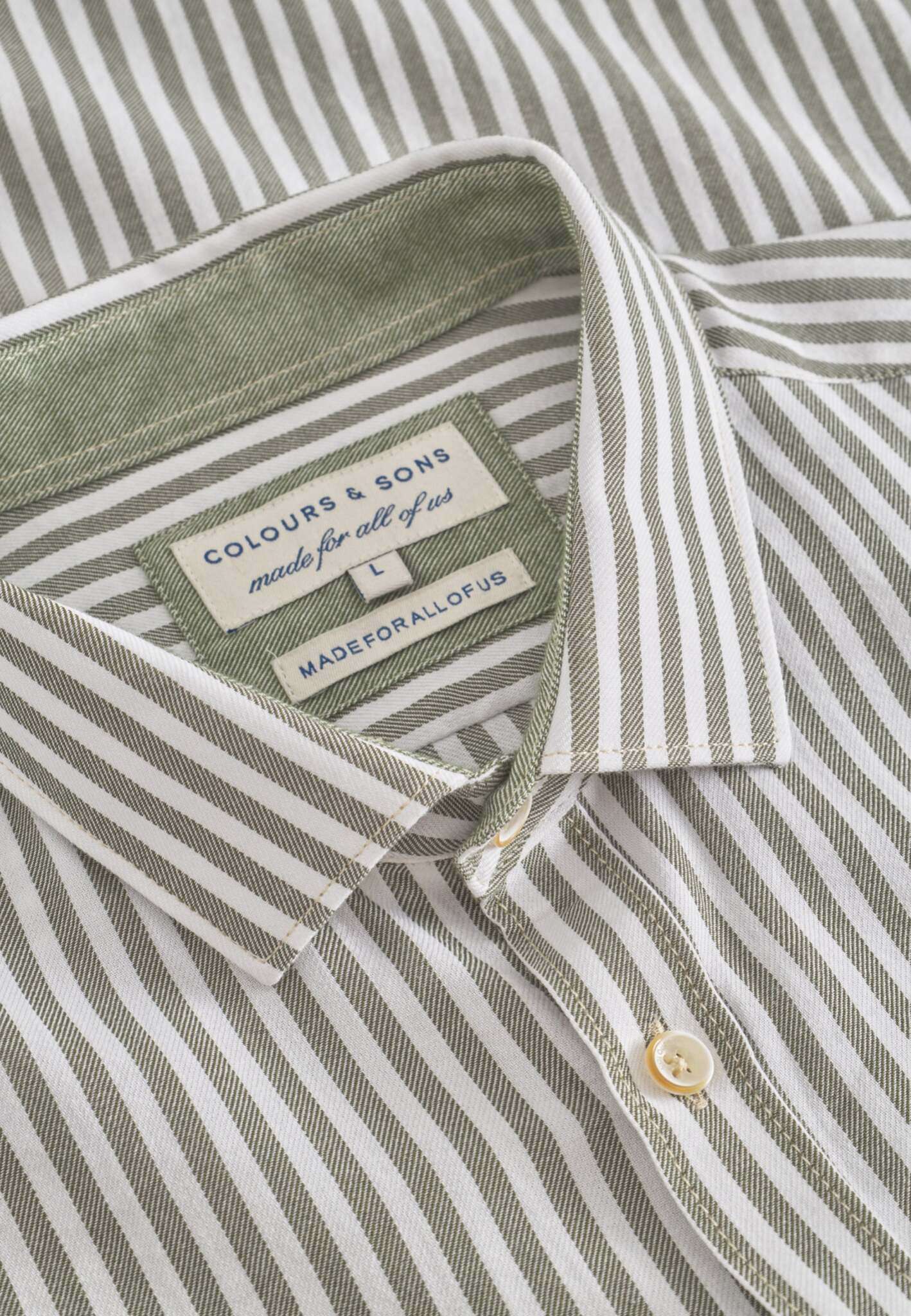 Shirt-Brushed Twill Stripes in Hunter Stripes Shirts Colours and Sons