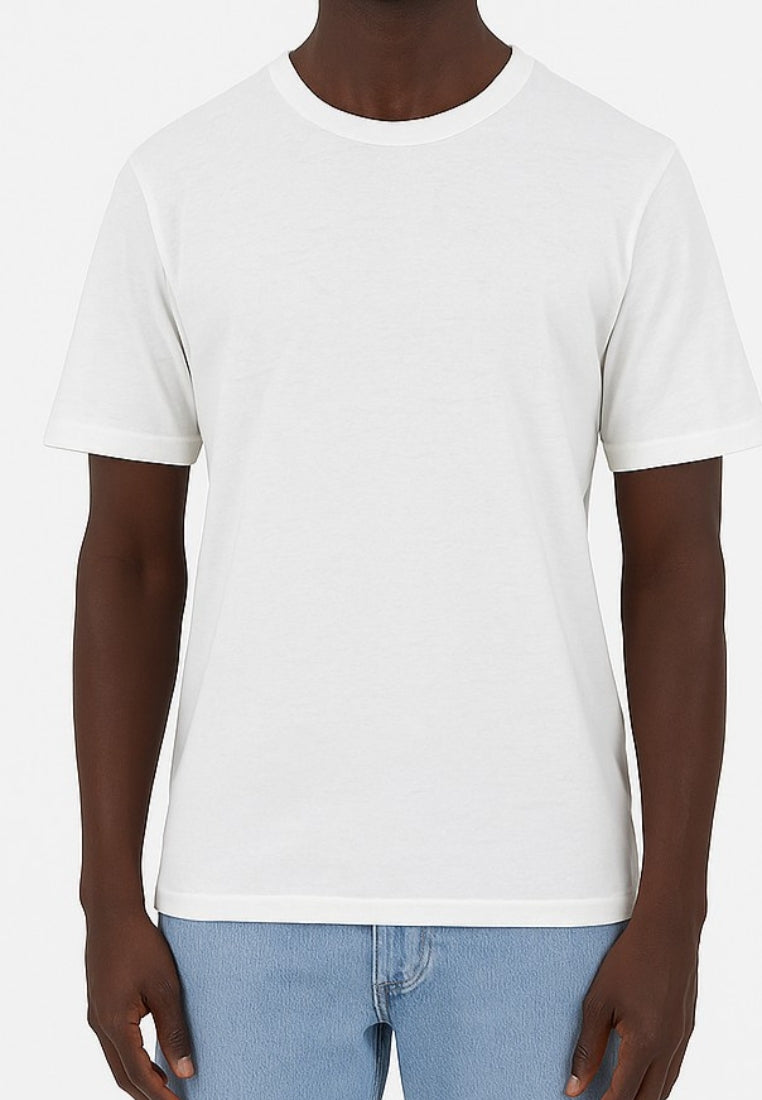 T-shirt linen blend in white