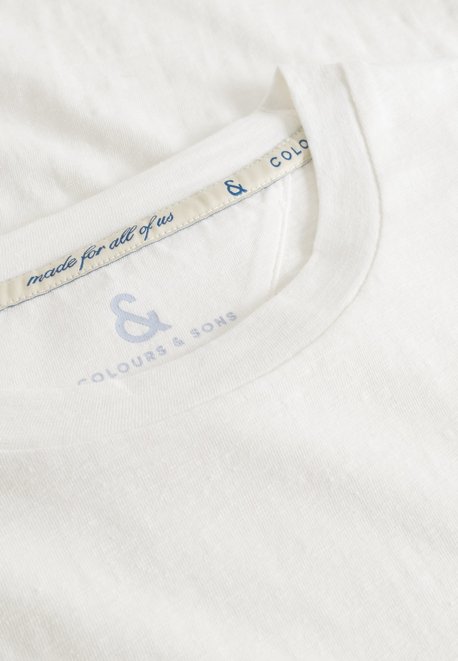 T-Shirt-Linen Blend in White T-Shirts Colours and Sons
