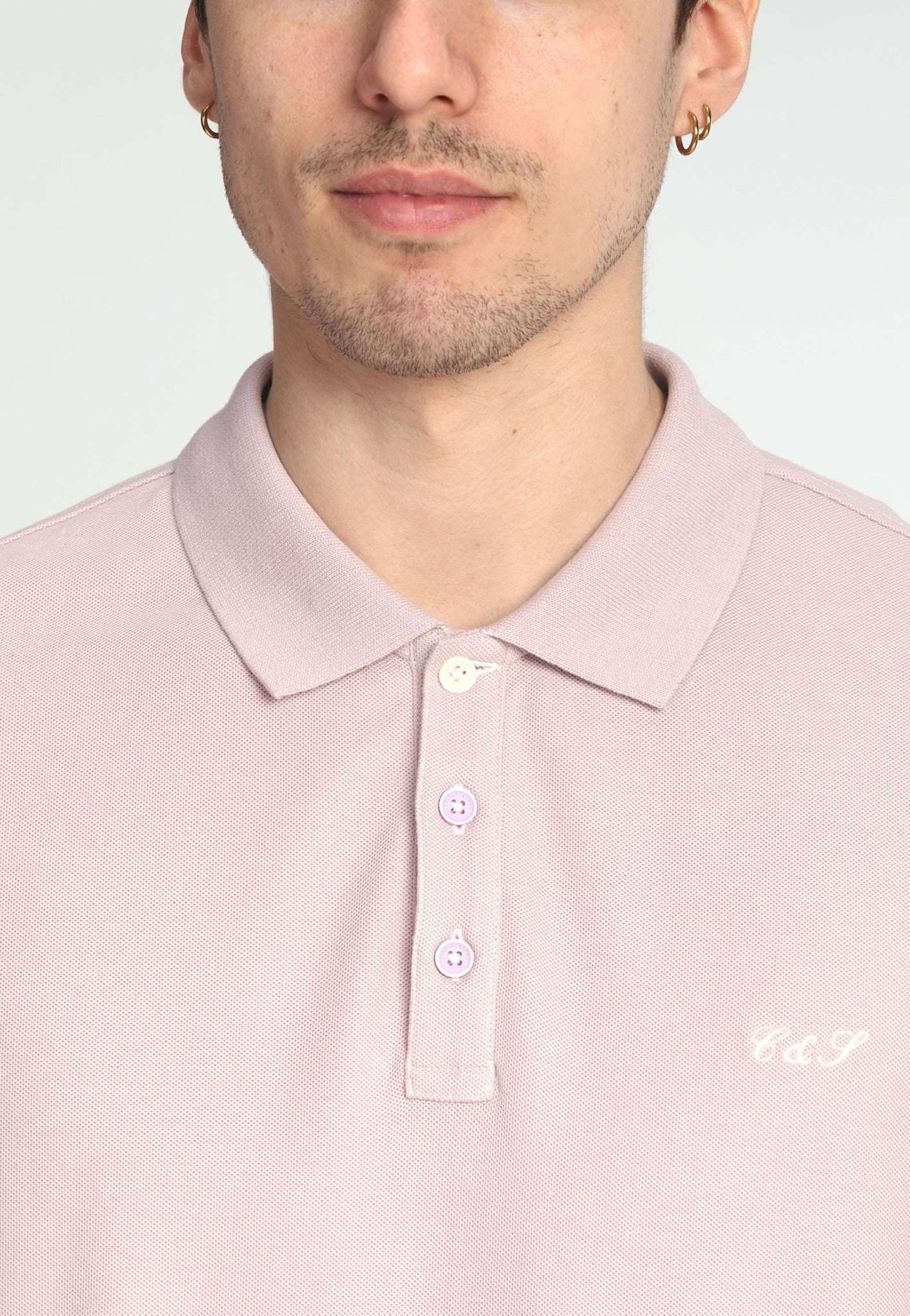 Polo Embroidery in Light Grape Polos Colours and Sons   