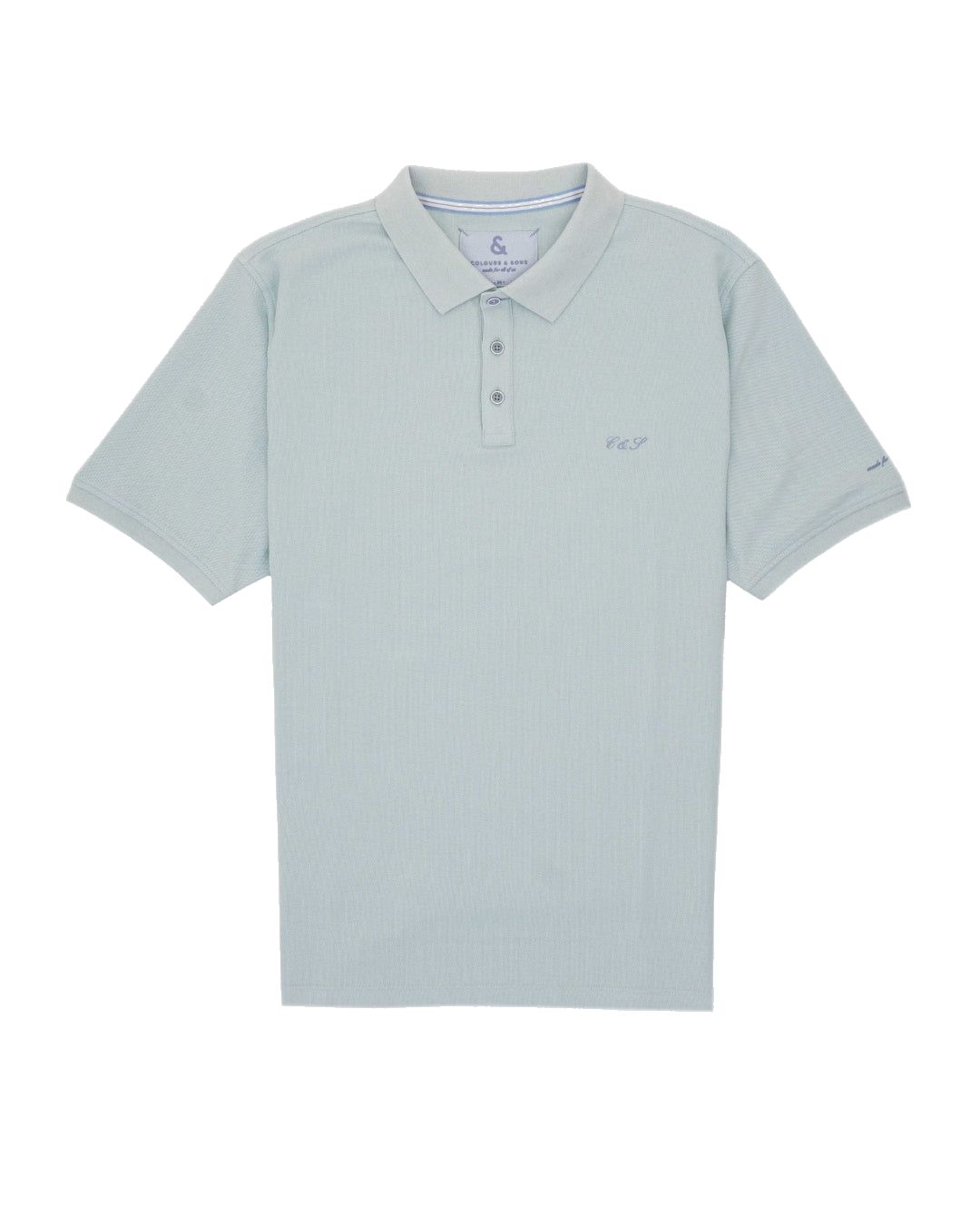 Polo Embroidery in Mist Polos Colours and Sons   