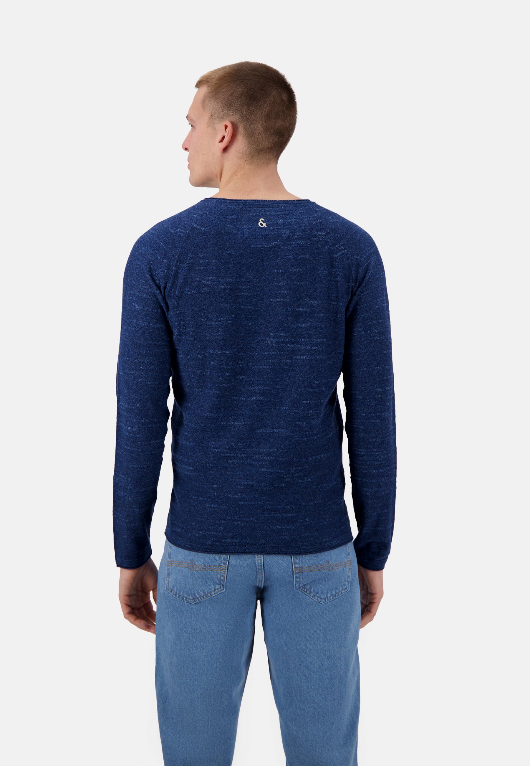 Roundneck-Slub in Navy Sweater Colours and Sons   