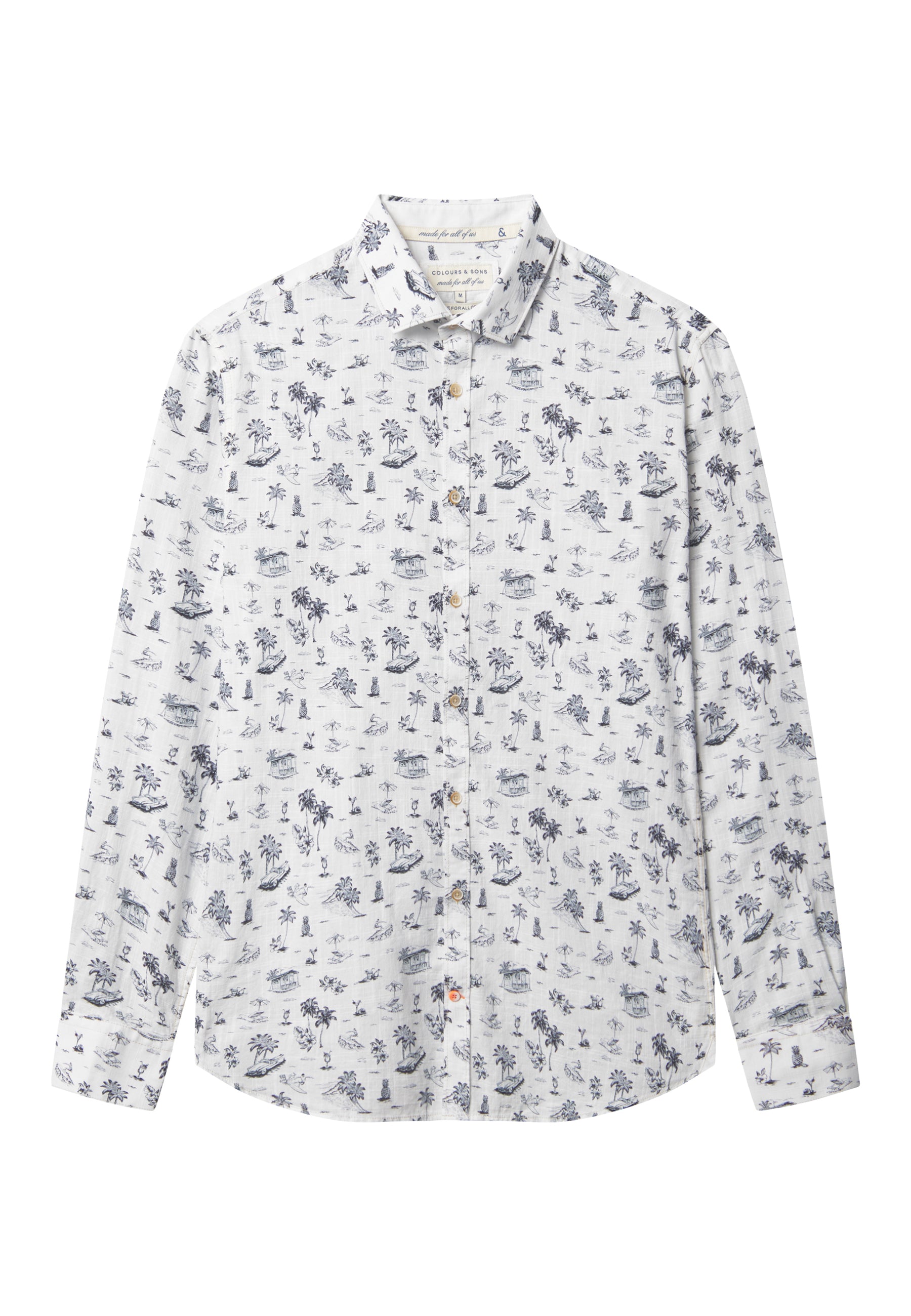 Shirt-Beach Print in Beach Print Shirts Colours and Sons   