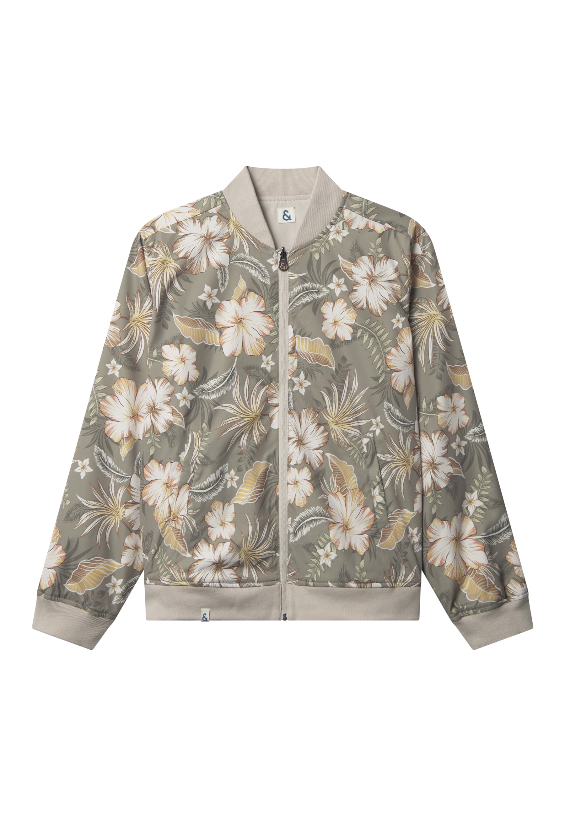 Blouson- Reversible in Offwhite-Flowers Jackets Colours and Sons   