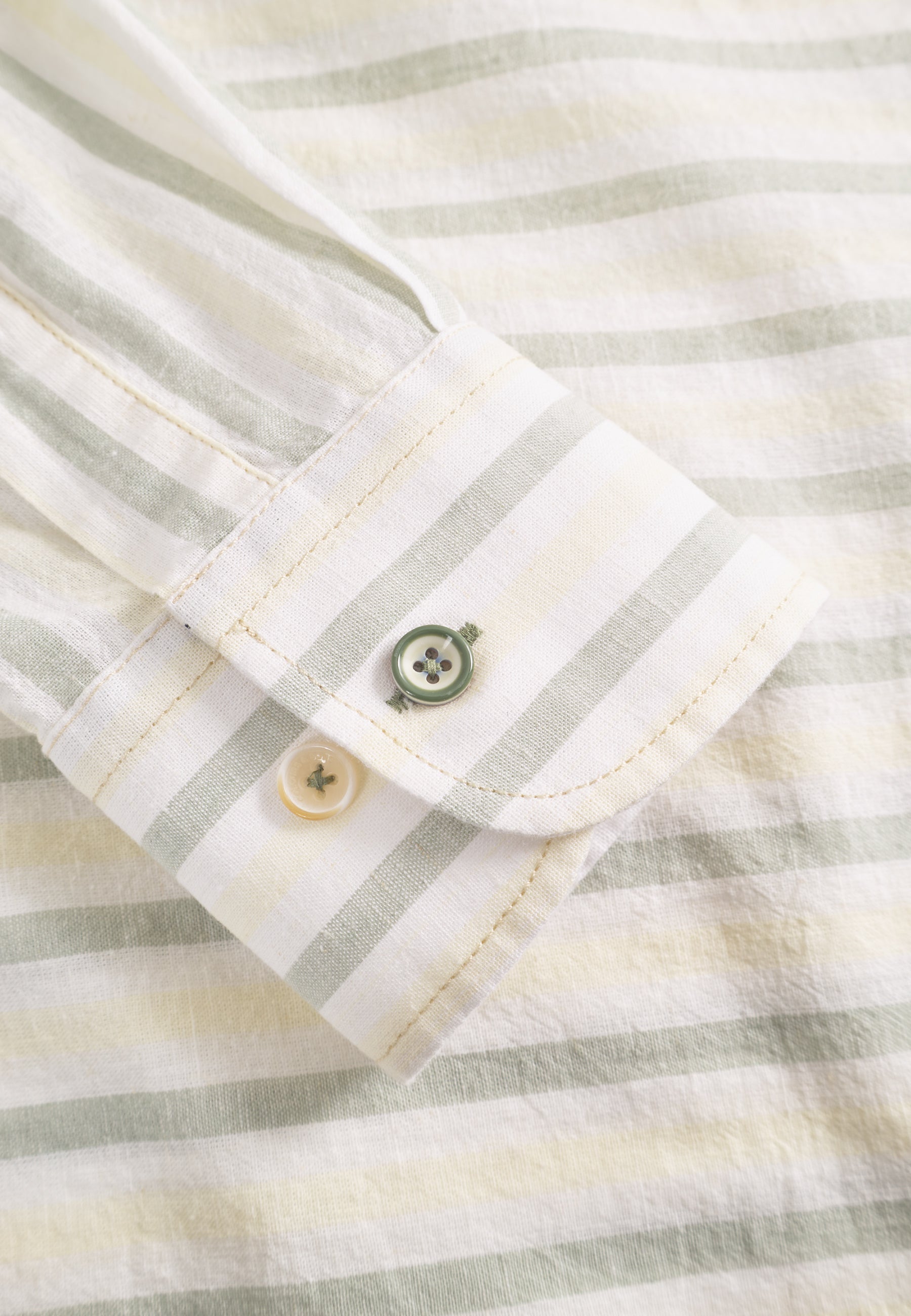 Shirt-Linen Blend Stripes in Matcha-Sake Shirts Colours and Sons