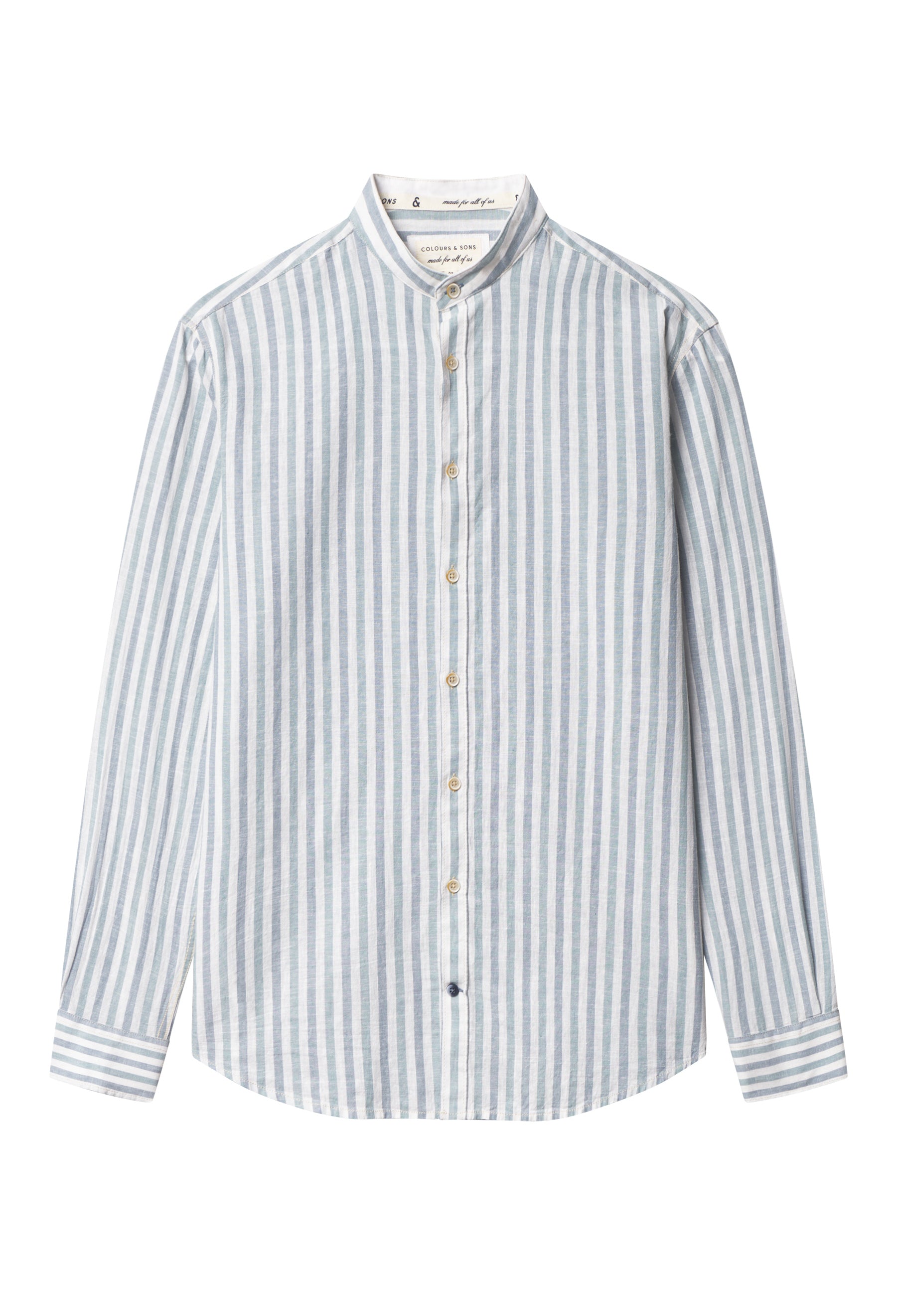 Shirt-Linen Blend Stripes in Kimono-Great Wave Shirts Colours and Sons