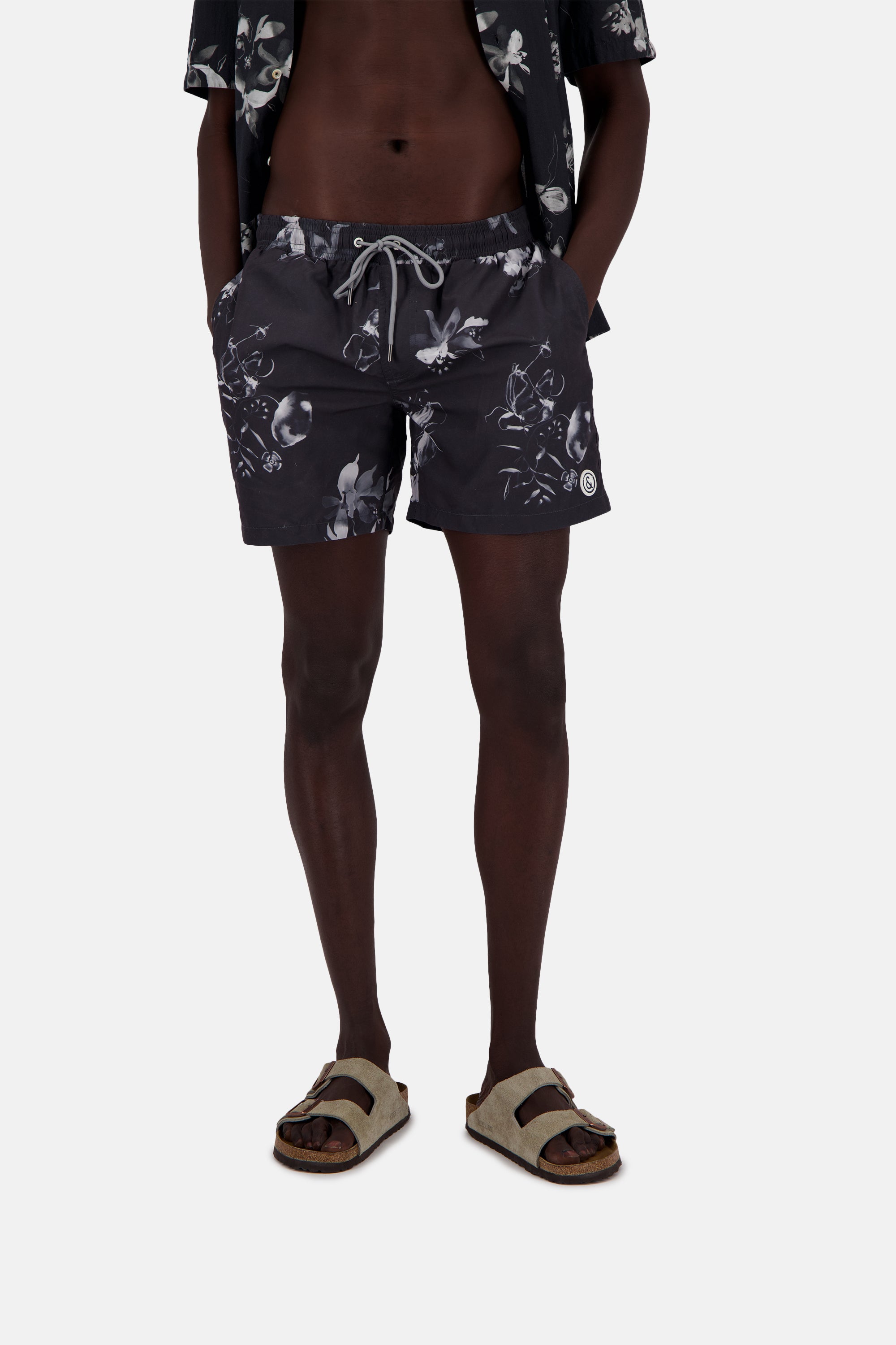 Swimshorts-Printed in Smoke Black Swimming trunks Colours and Sons