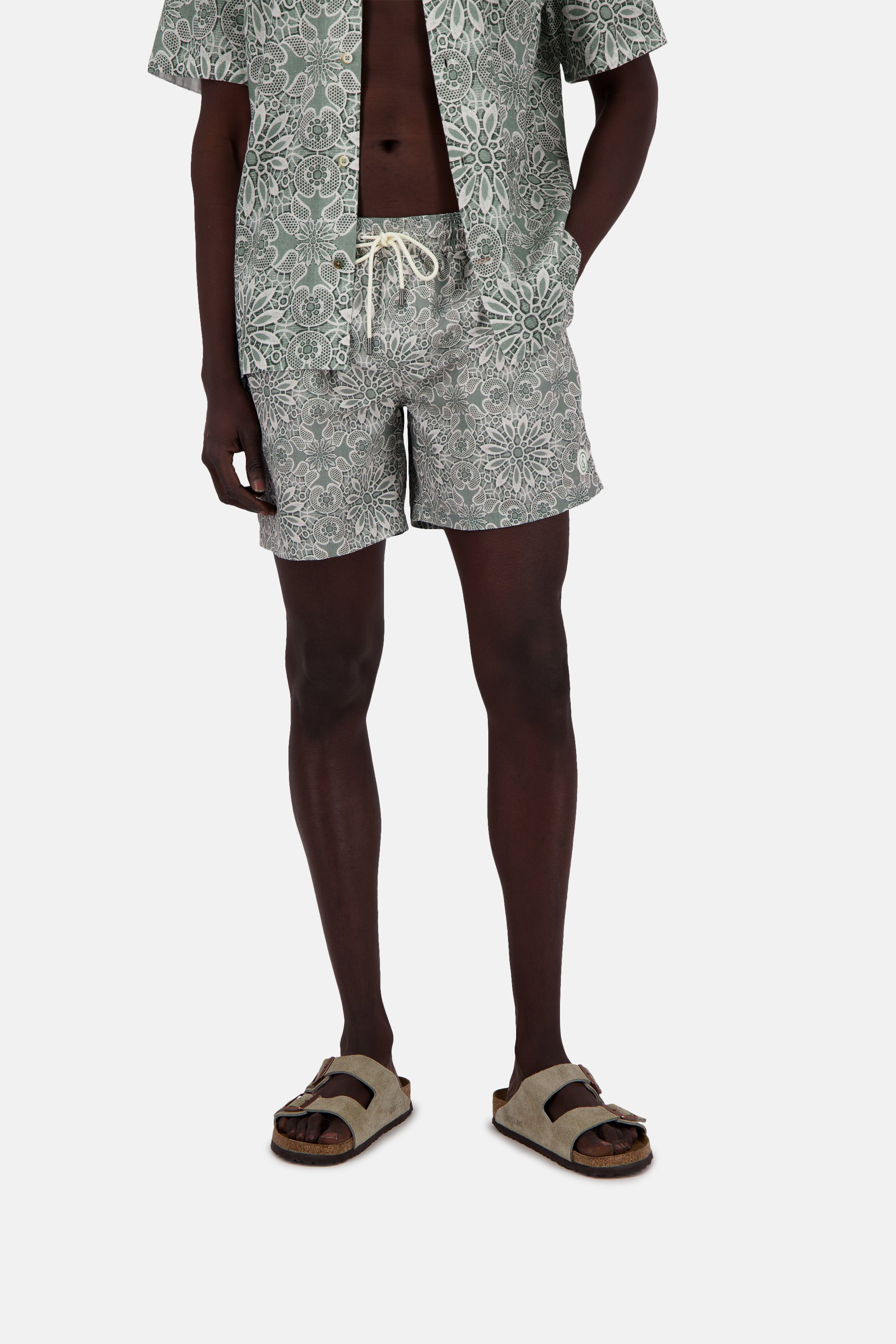 Swimshorts-Printed in Japanese Tile Swim Trunks Colours and Sons