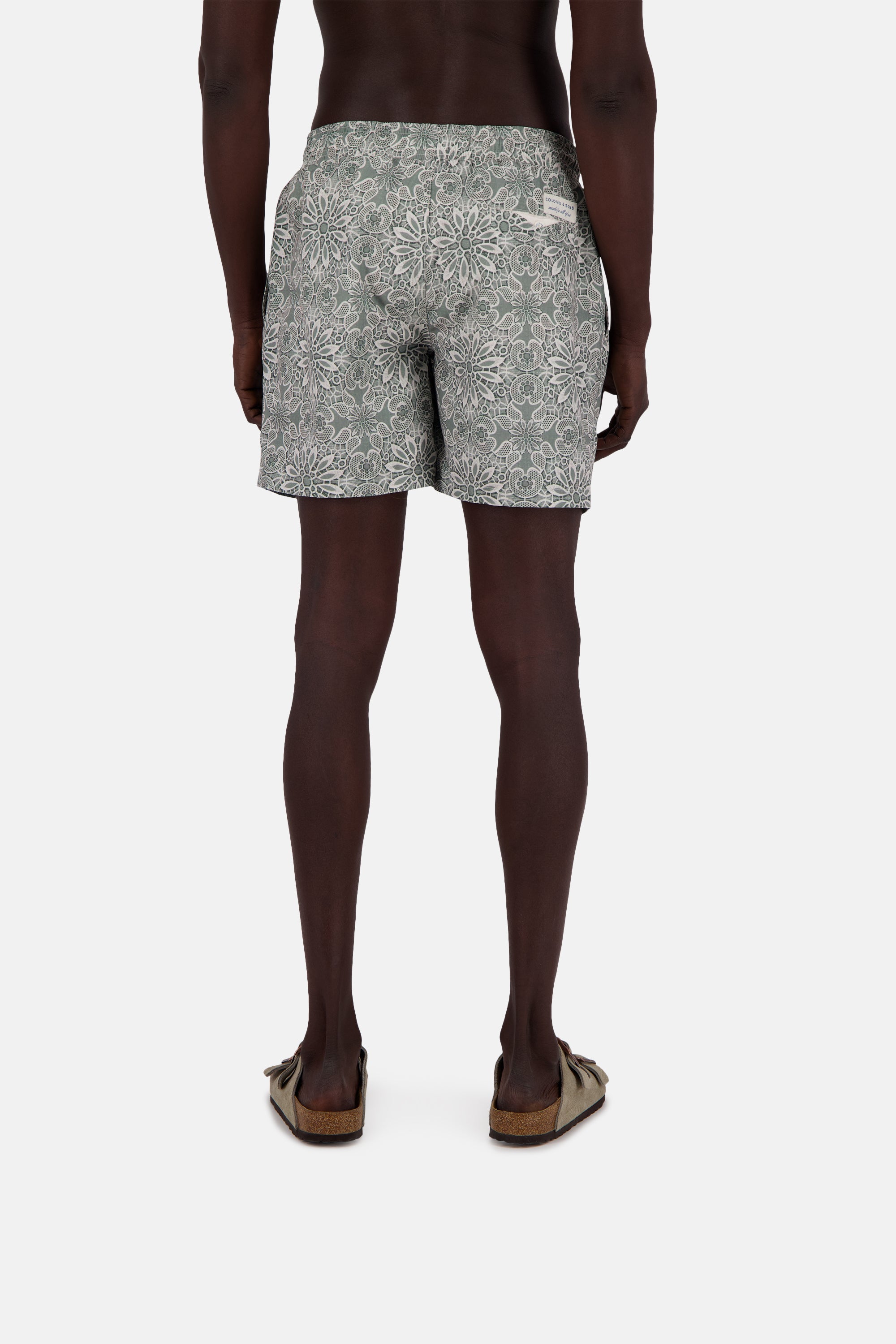 Swimshorts-Printed in Japanese Tile Swim Trunks Colours and Sons