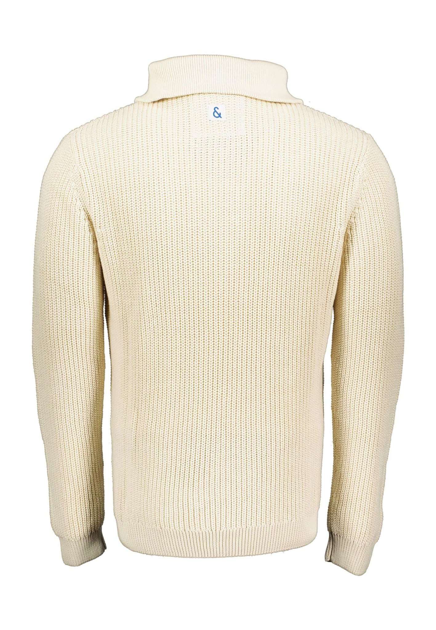 Mock-Zip-Half Cardigan Stitch in Offwhite Sweater Colours and Sons   