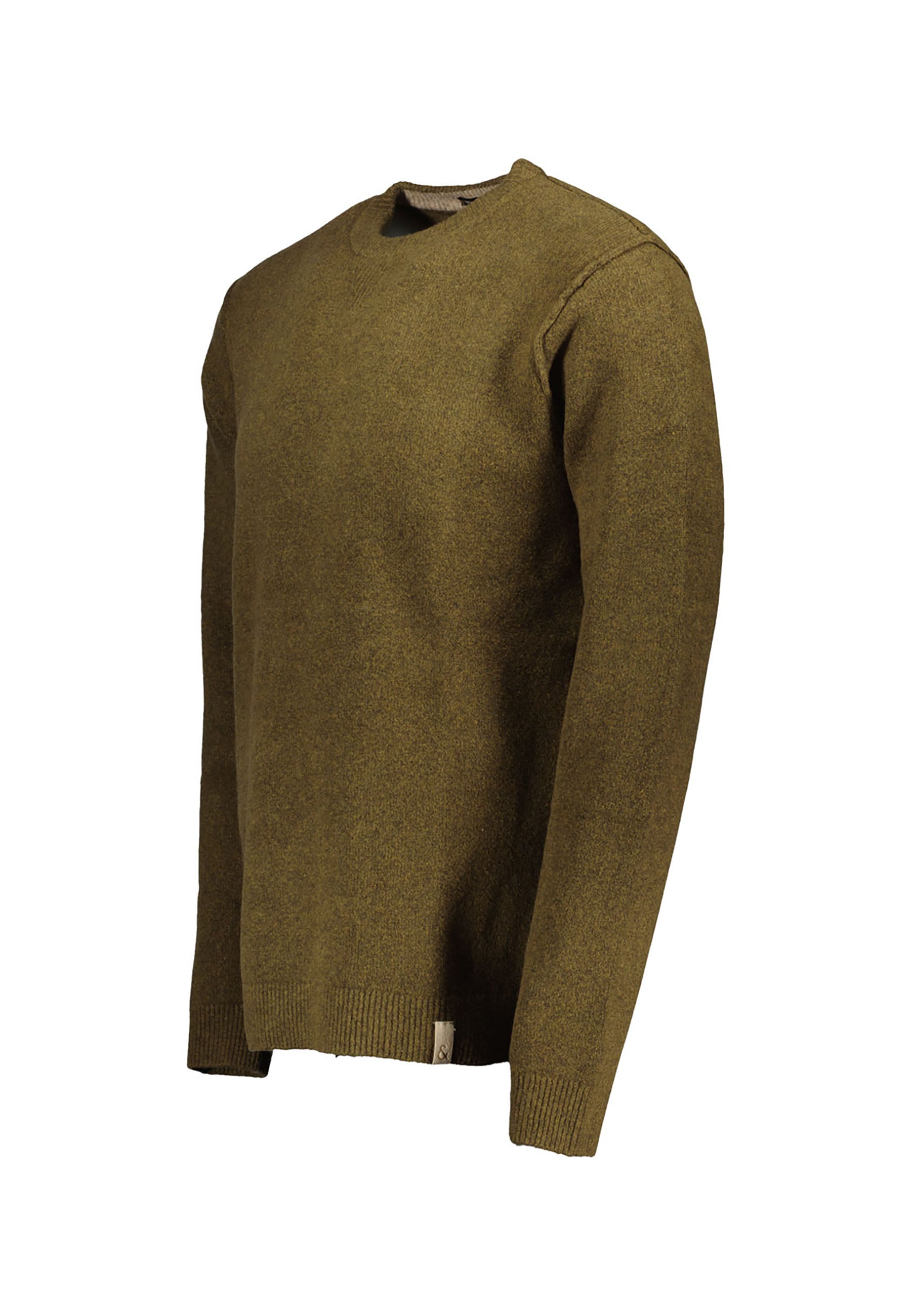 Roundneck Woolen Touch in Olive Sweater Colours and Sons   