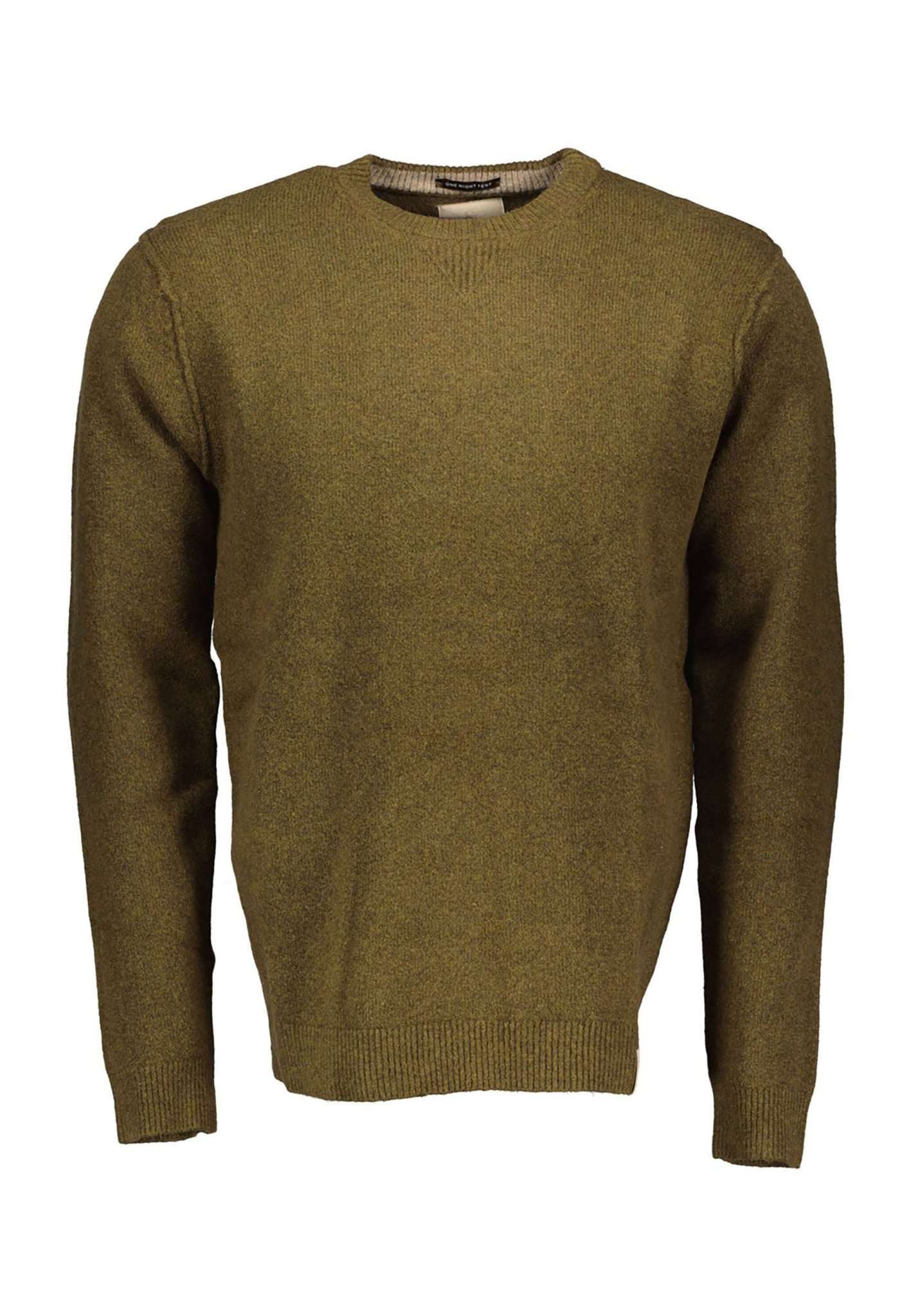 Roundneck Woolen Touch in Olive Sweater Colours and Sons   