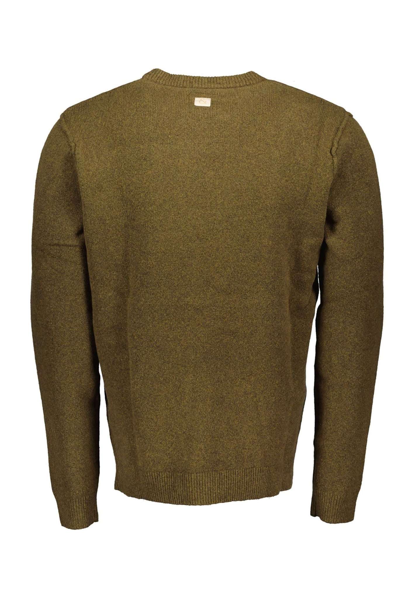 Roundneck Woolen Touch in Olive Sweater Colours and Sons   