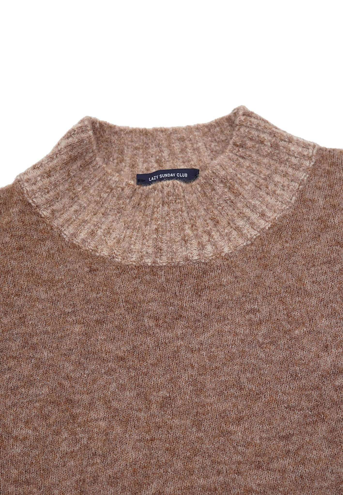 Roundneck-Hairy in Tobacco Sweater Colours and Sons   