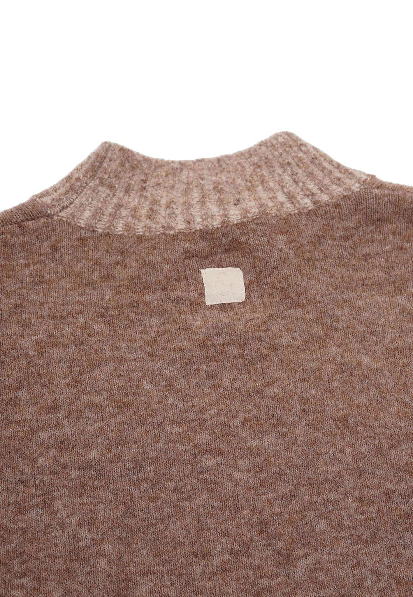 Roundneck-Hairy in Tobacco Sweater Colours and Sons   