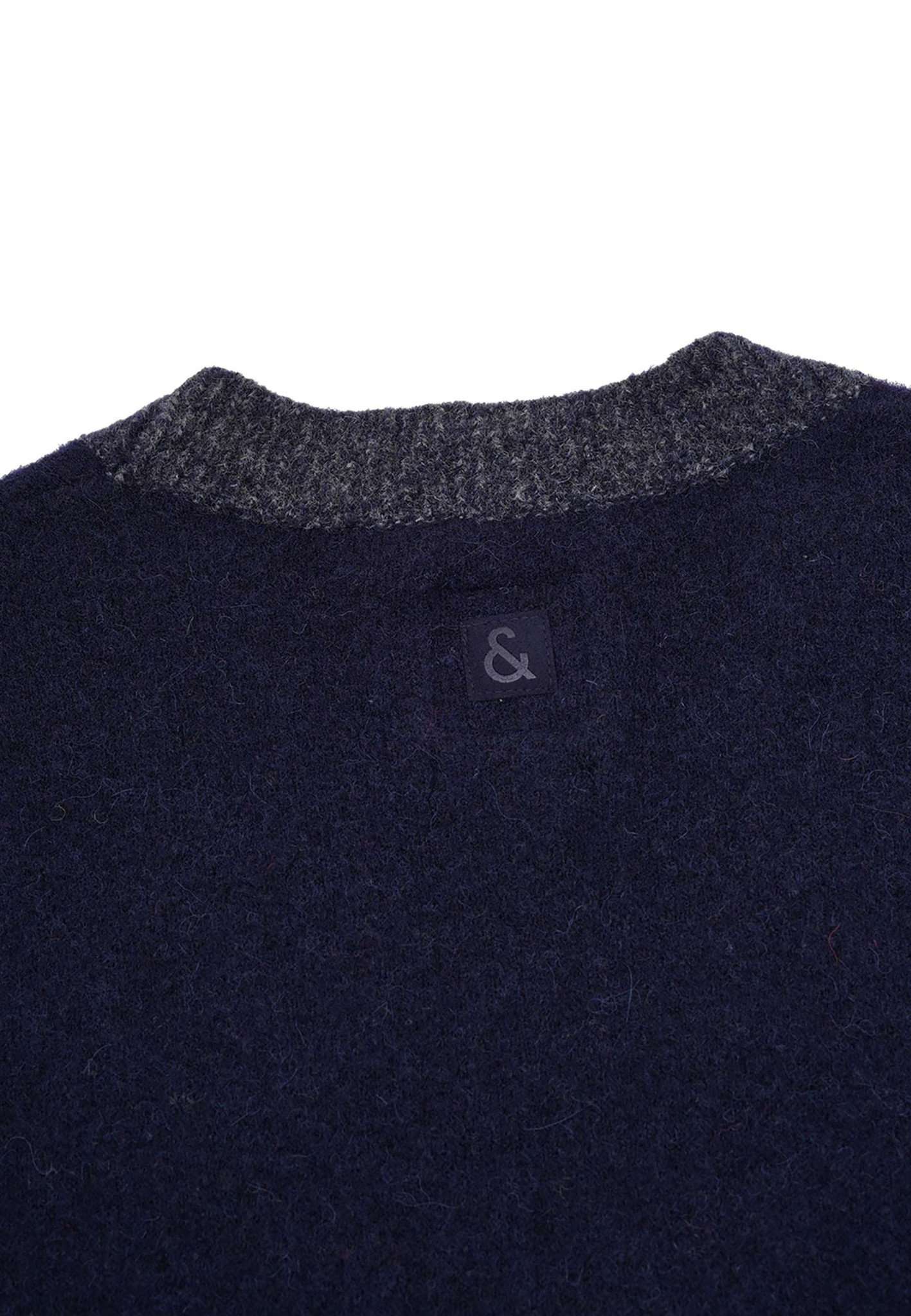 Cardigan-Button-Hairy in Navy Jackets Colours and Sons   