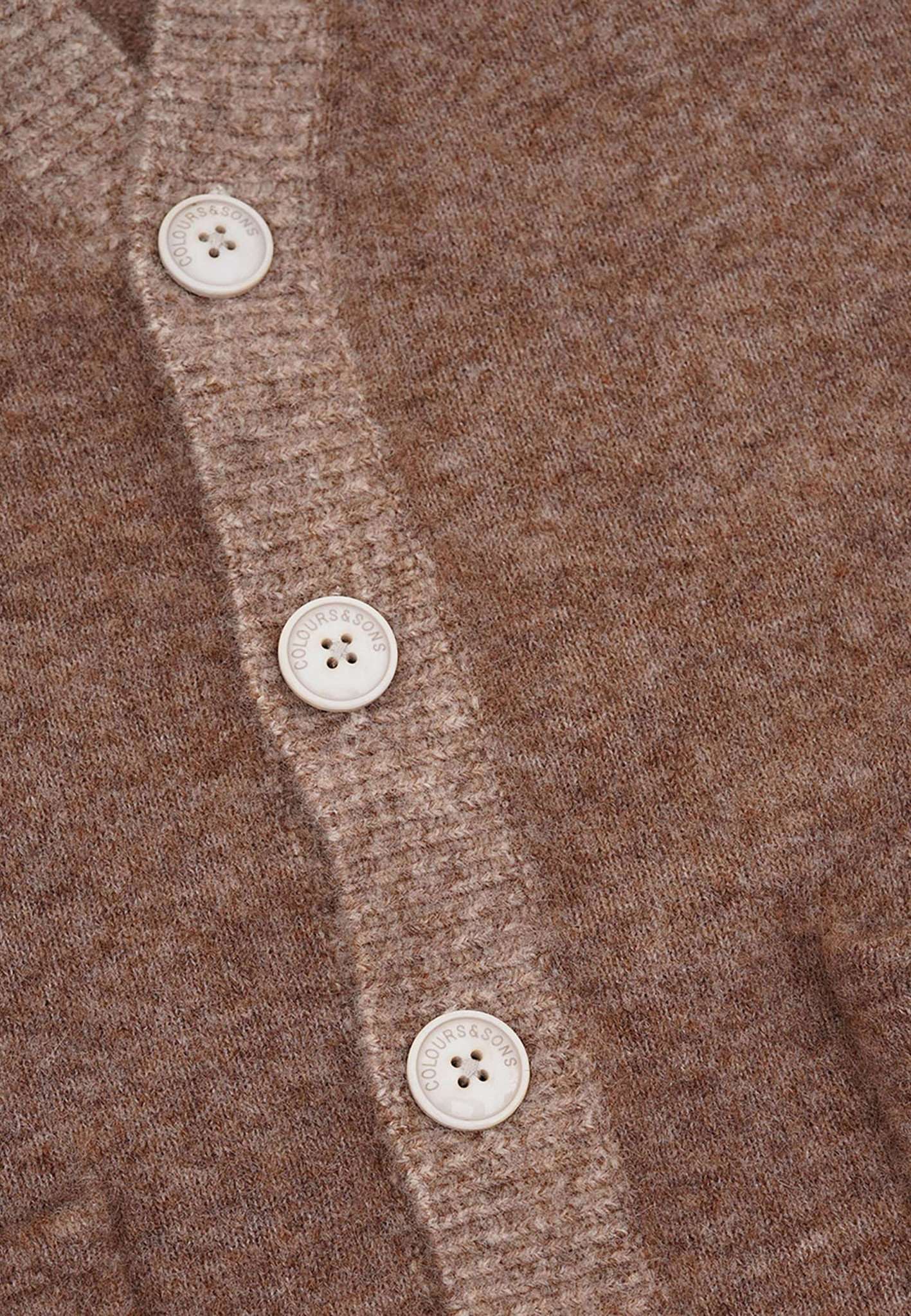 Cardigan-Button-Hairy in Tobacco Jackets Colours and Sons   