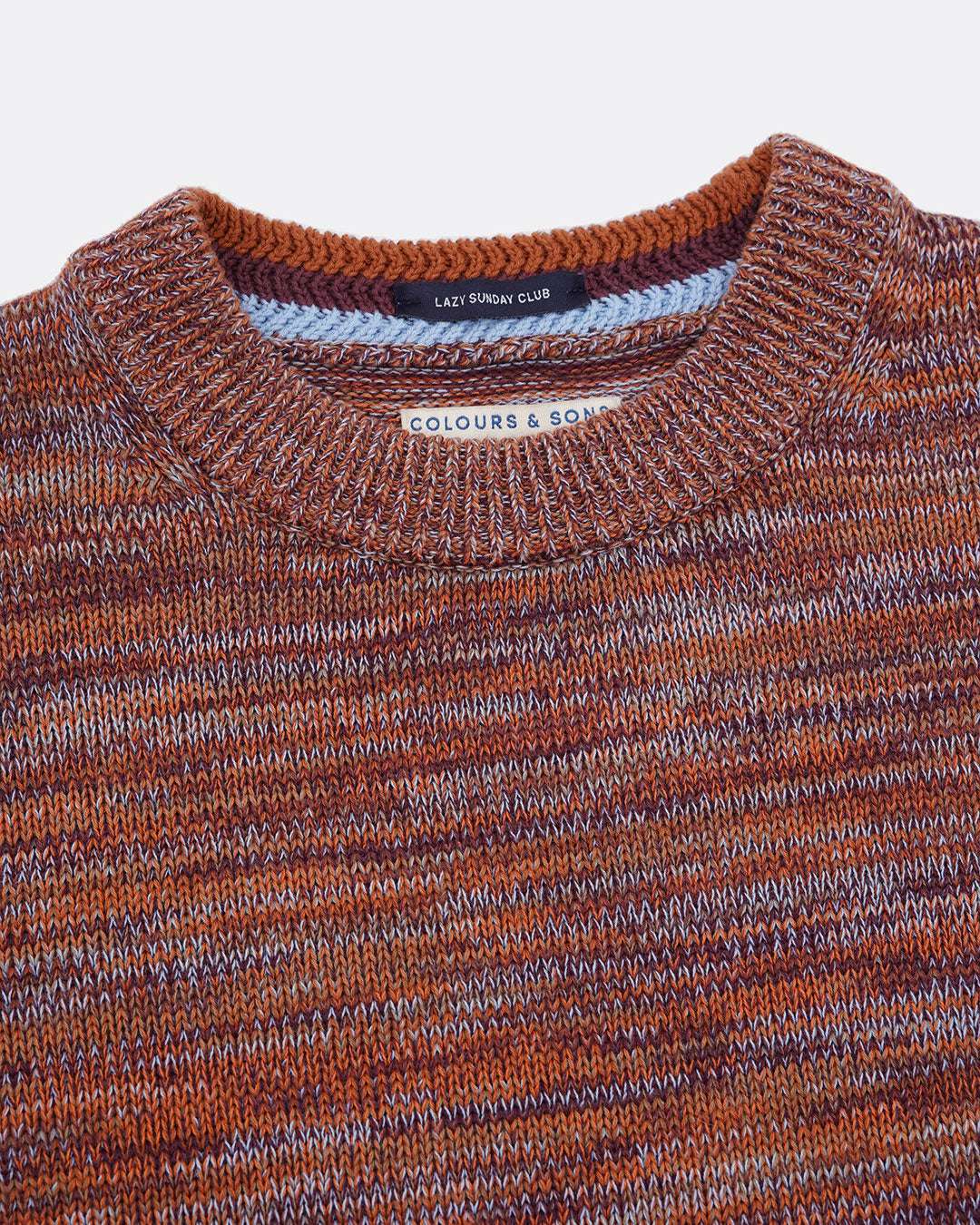 Roundneck Mouliné in Merlot Mouliné Sweater Colours and Sons   