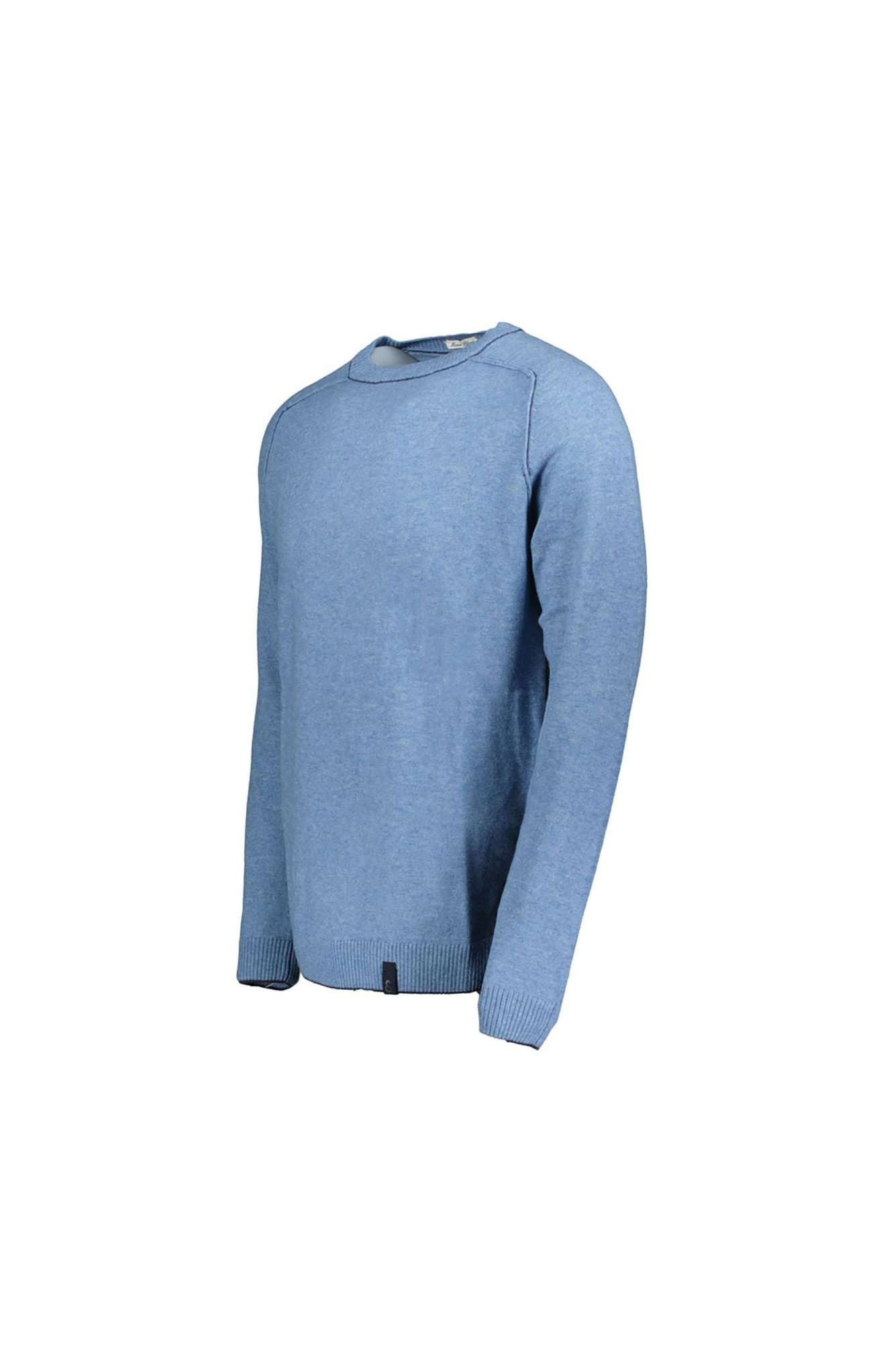 Roundneck merino blend in denim sweater Colours and Sons   