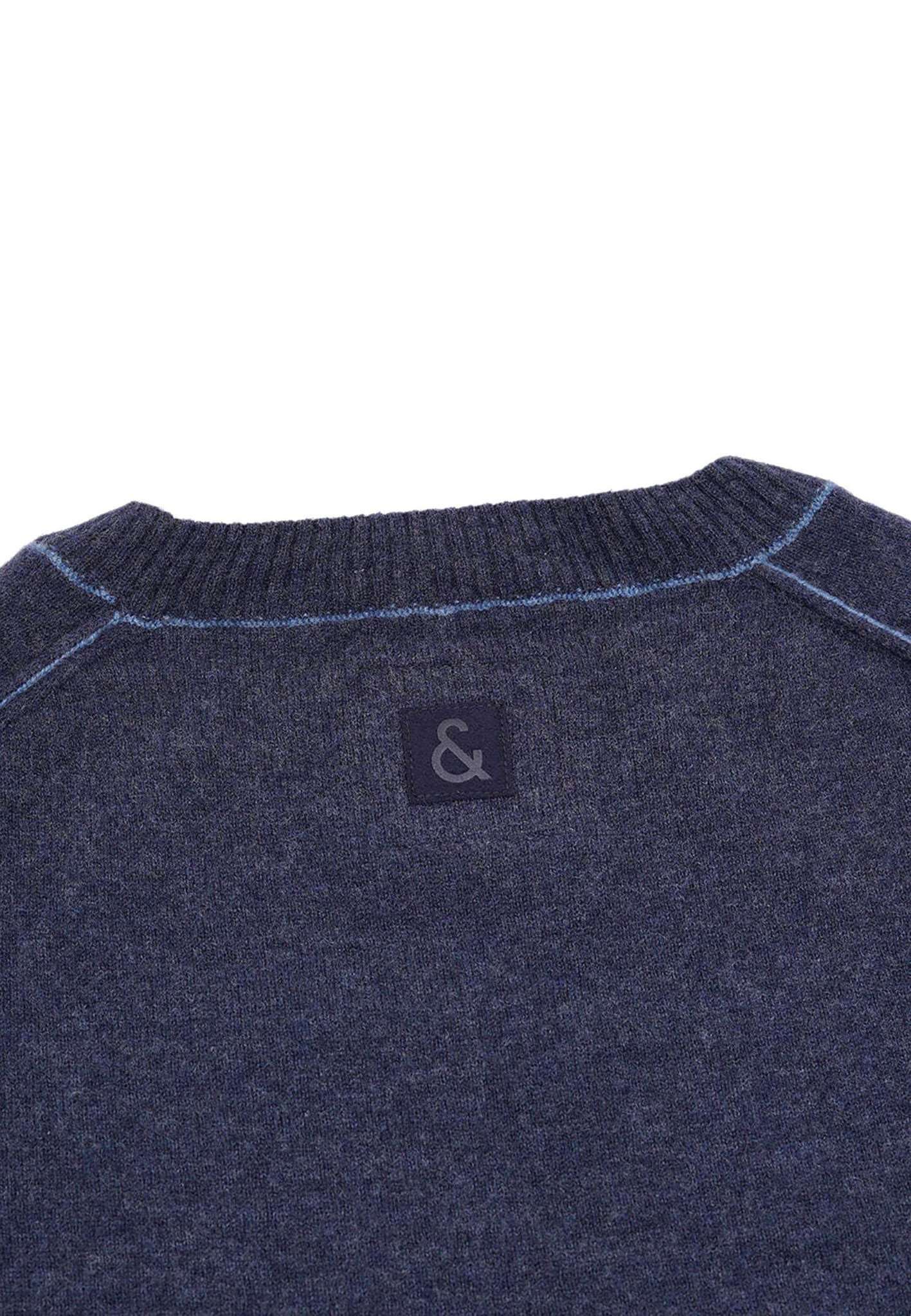 Roundneck Merino Blend in Navy Sweater Colours and Sons   