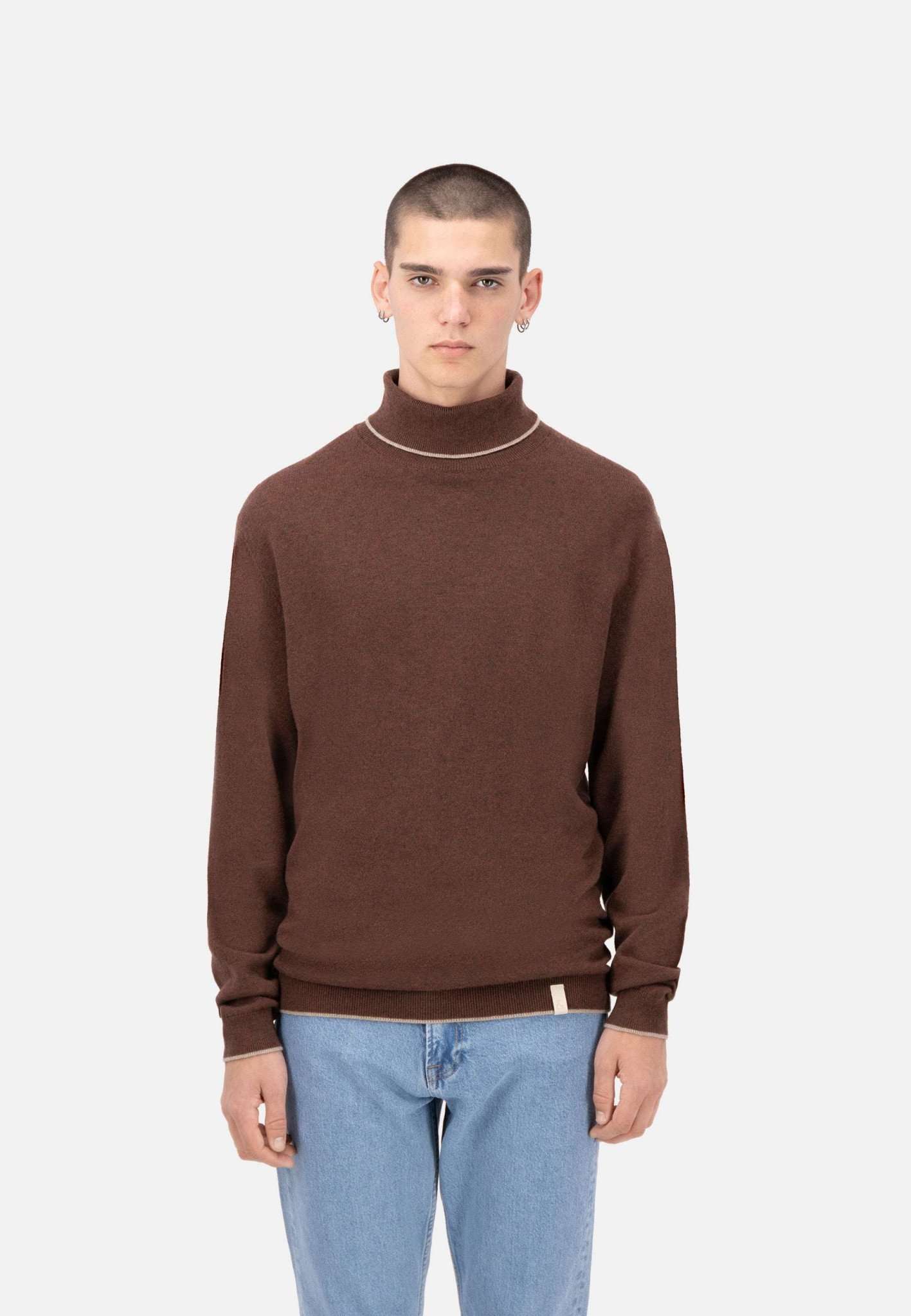 Turtleneck merino blend in lumber sweater Colours and Sons   