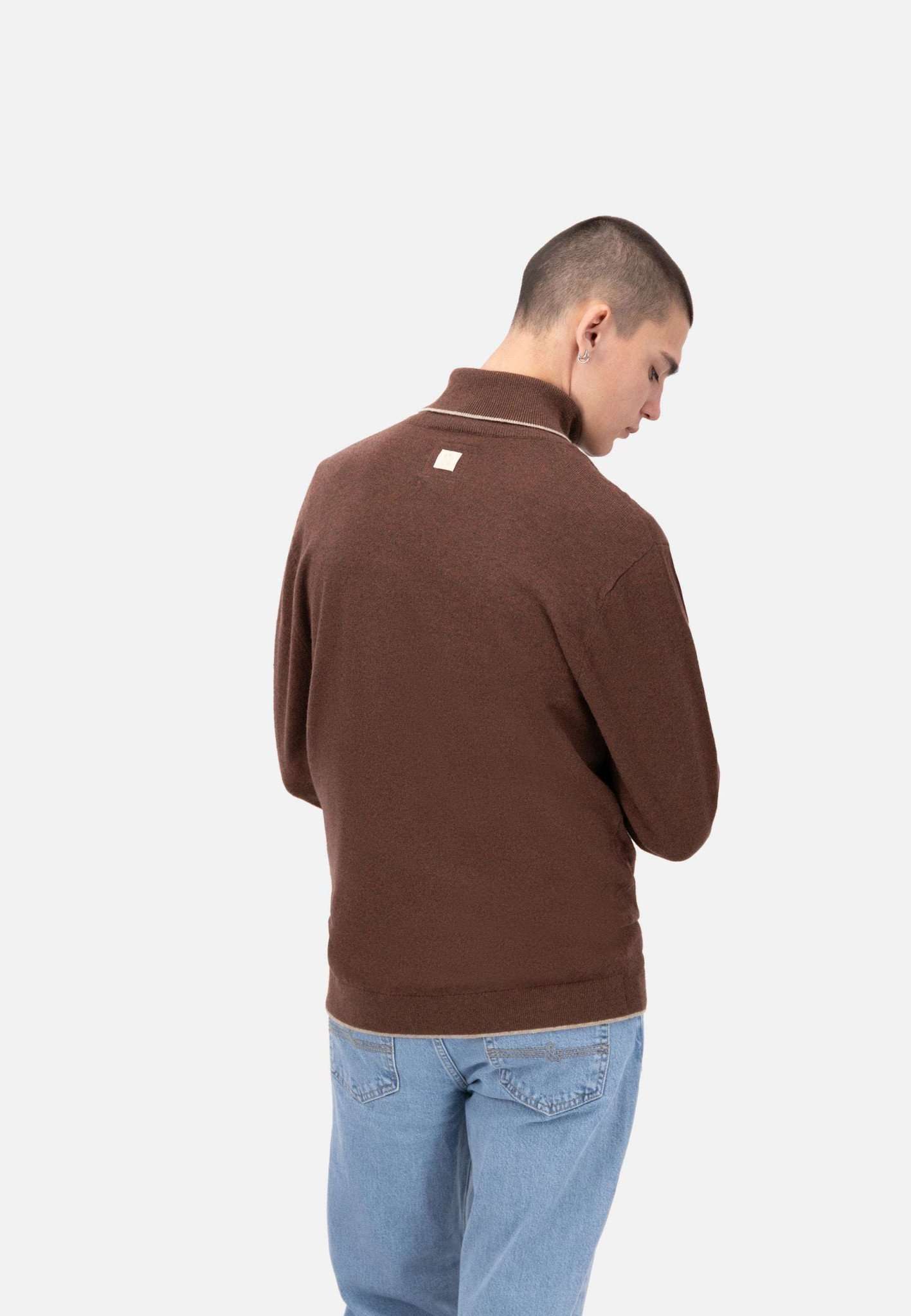 Turtleneck merino blend in lumber sweater Colours and Sons   