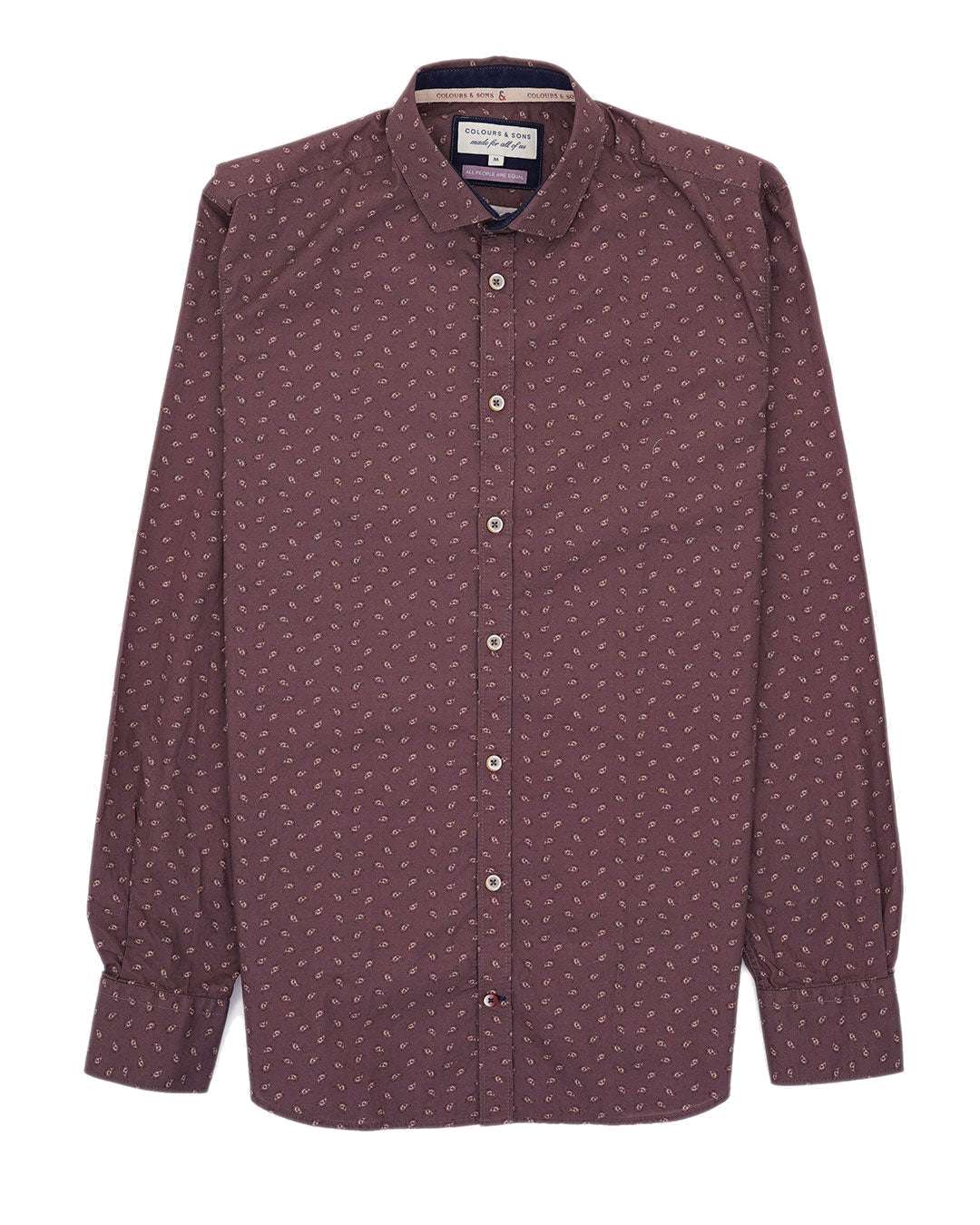 Shirt paisley print in merlot paisley shirts Colours and Sons   