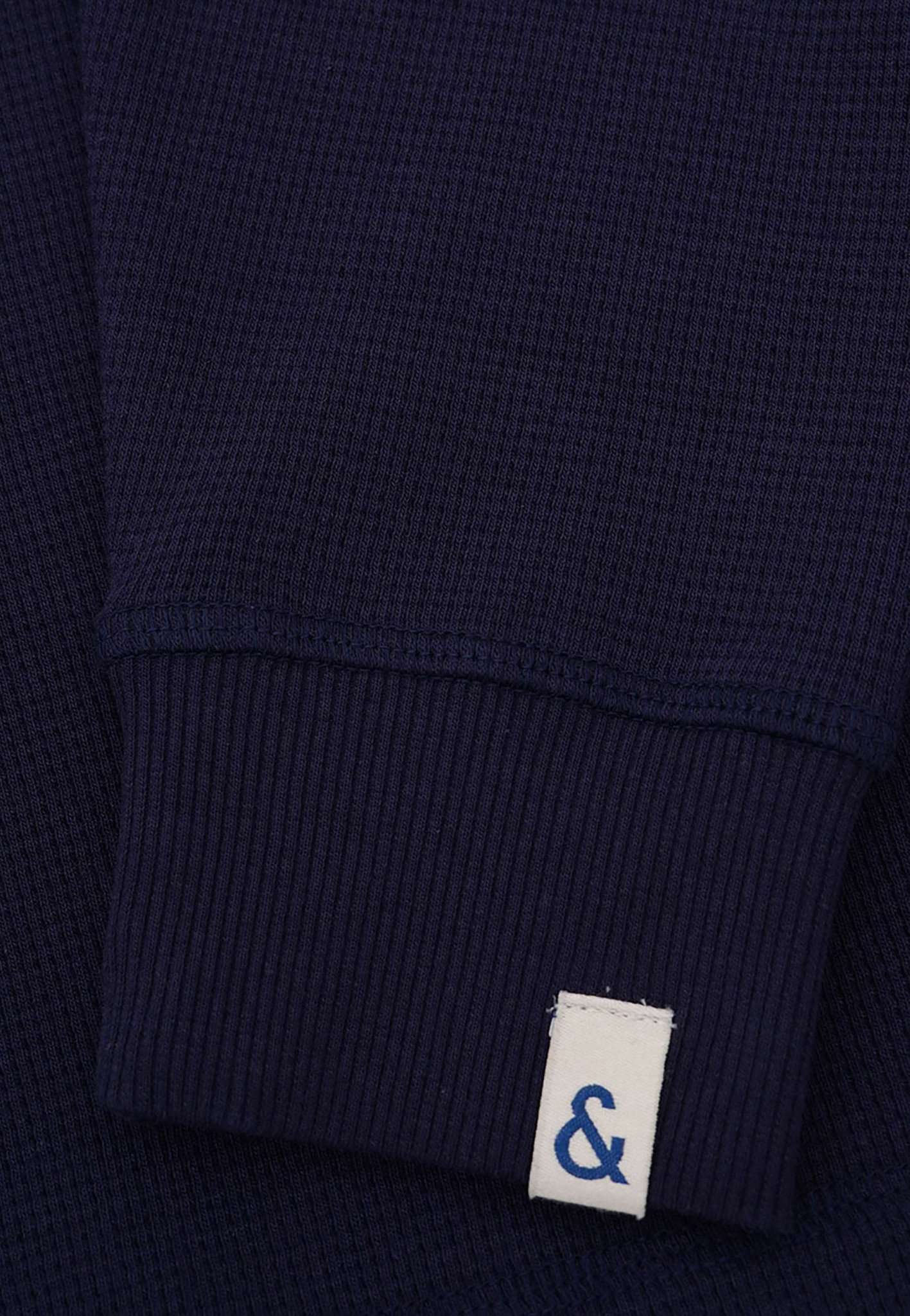 Serafino Waffle in Navy Sweatshirts Colours and Sons   