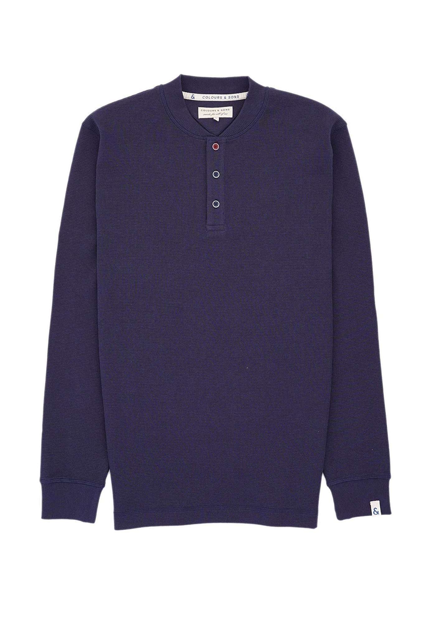 Serafino Waffle in Navy Sweatshirts Colours and Sons   