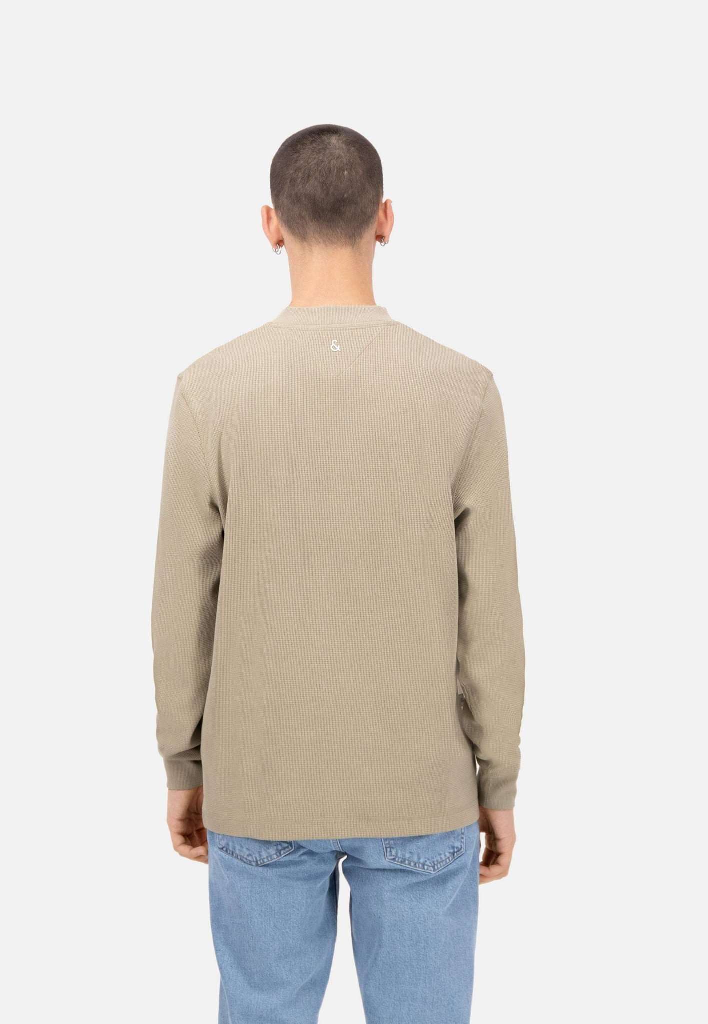 Serafino Waffle in Light Olive Sweatshirts Colours and Sons   