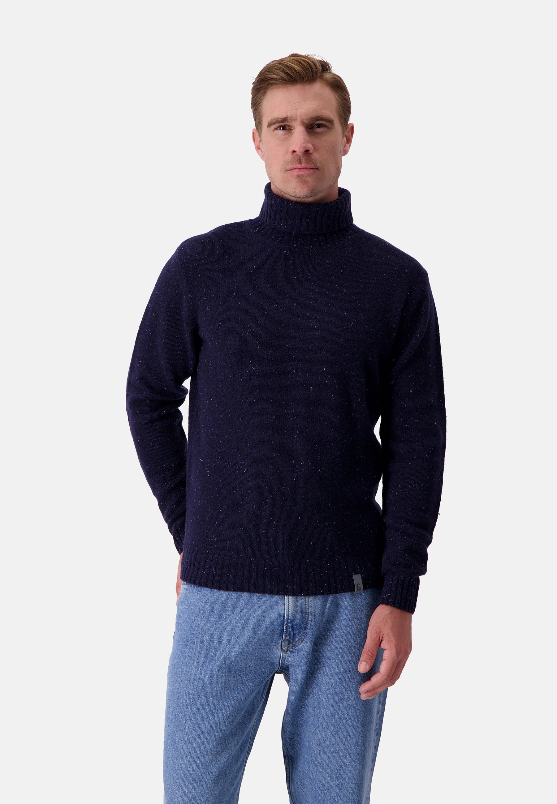 Turtleneck Donegal in Navy Sweater Colours and Sons   