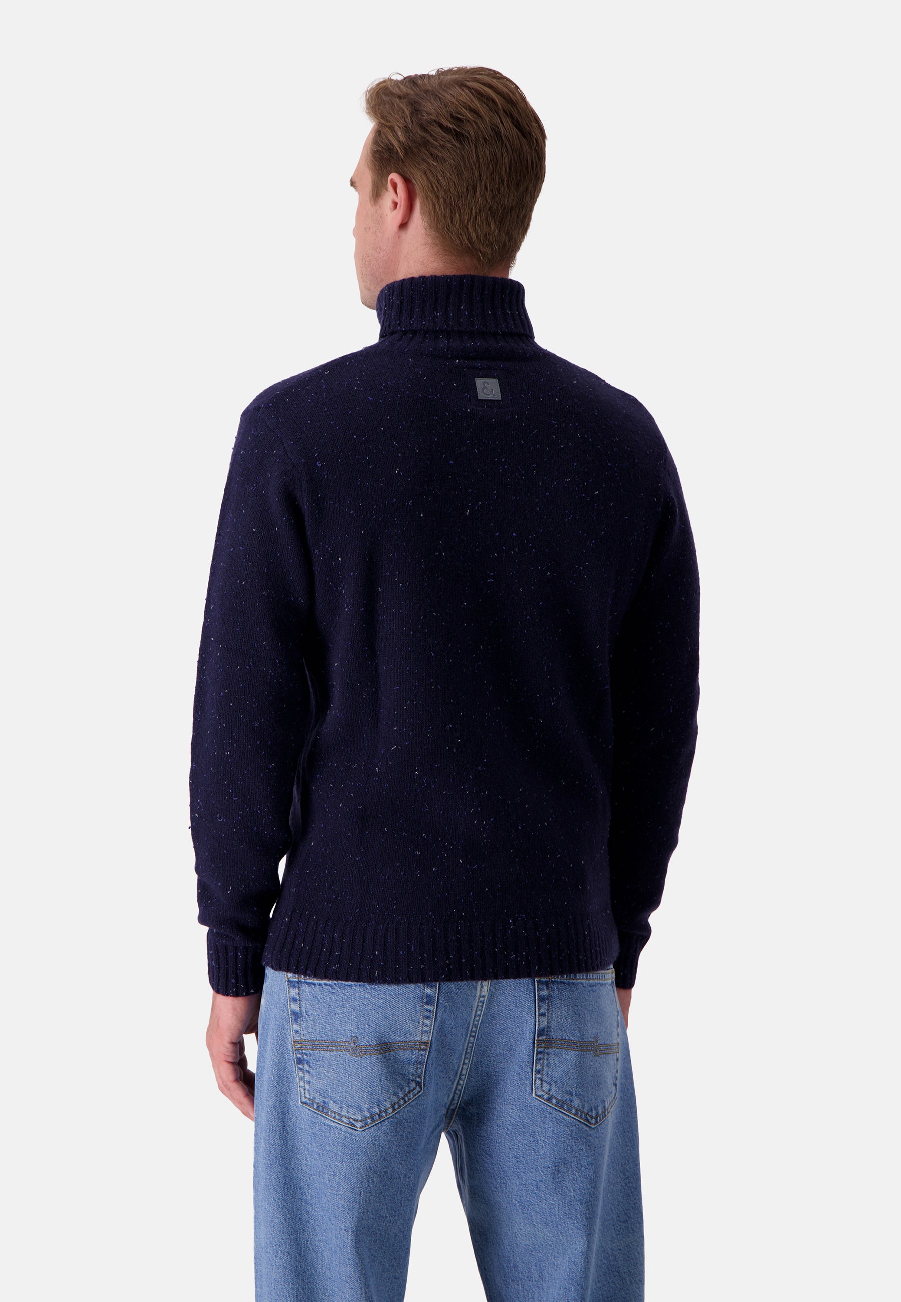 Turtleneck Donegal in Navy Sweater Colours and Sons   