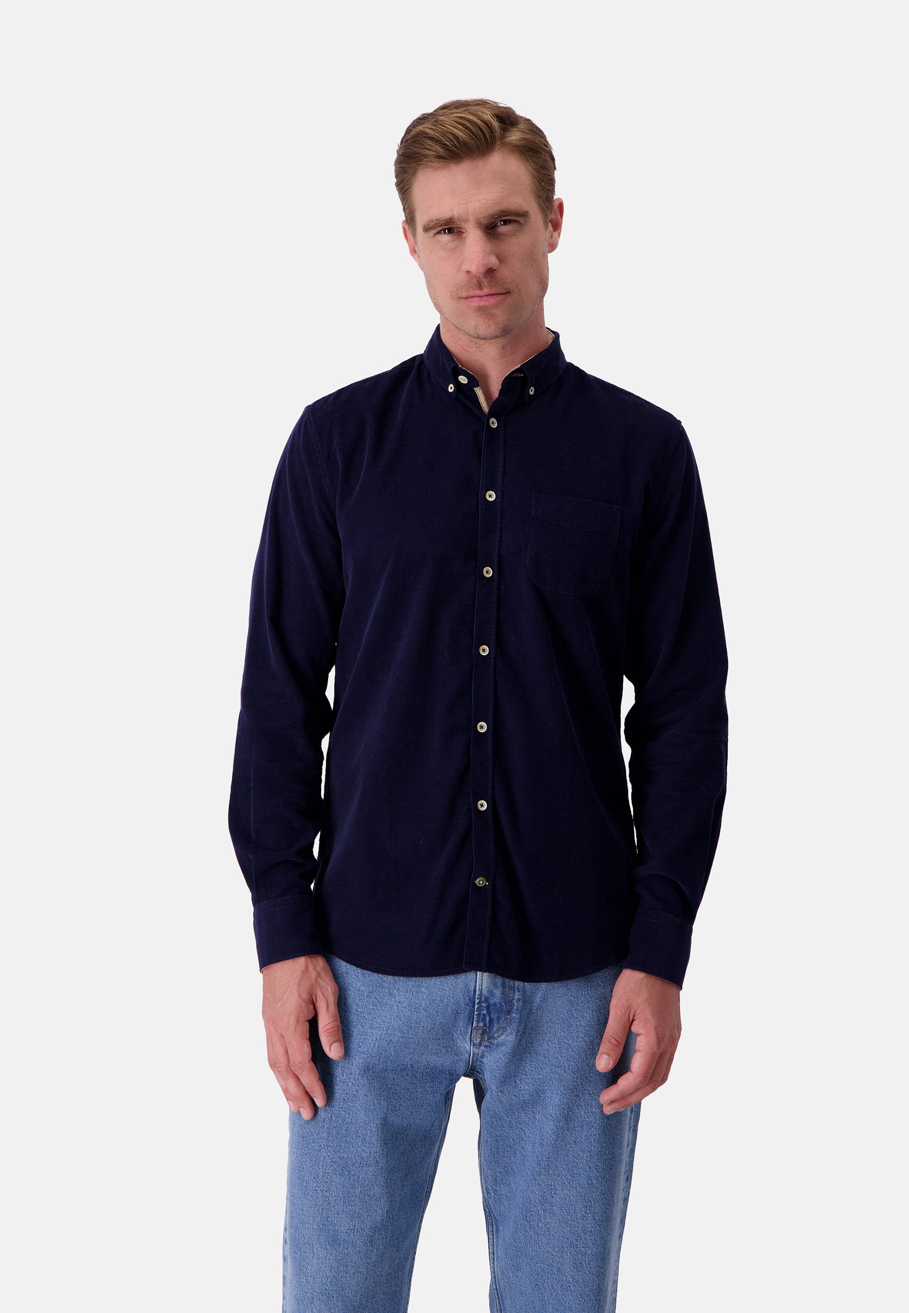 Shirt Corduroy in Navy Shirts Colours and Sons   