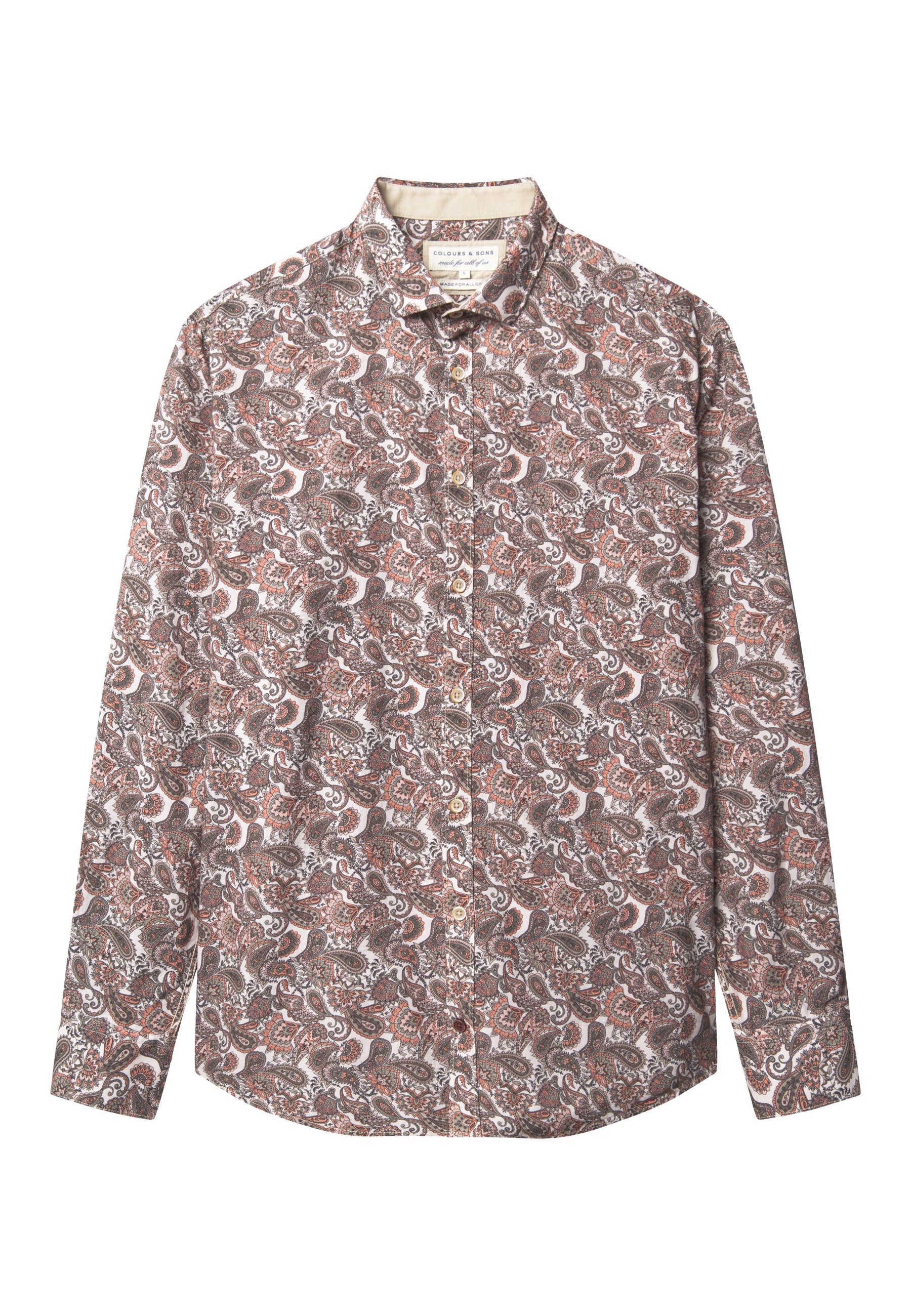 Shirt Printed in Mezcal Paisley Shirts Colours and Sons   