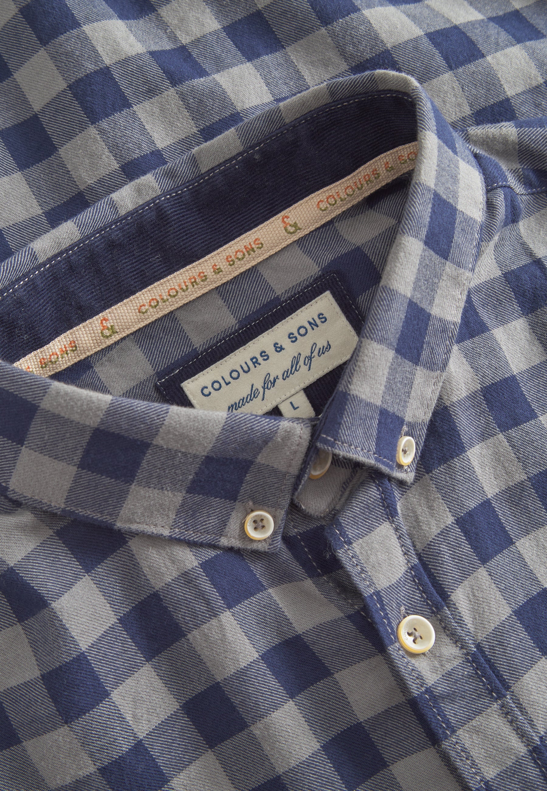 Shirt Printed in Navy Vichy Shirts Colours and Sons   