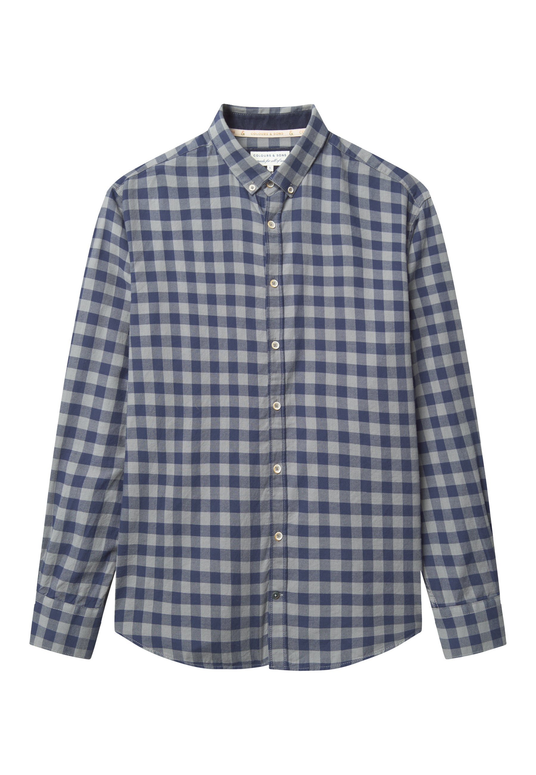 Shirt Printed in Navy Vichy Shirts Colours and Sons   