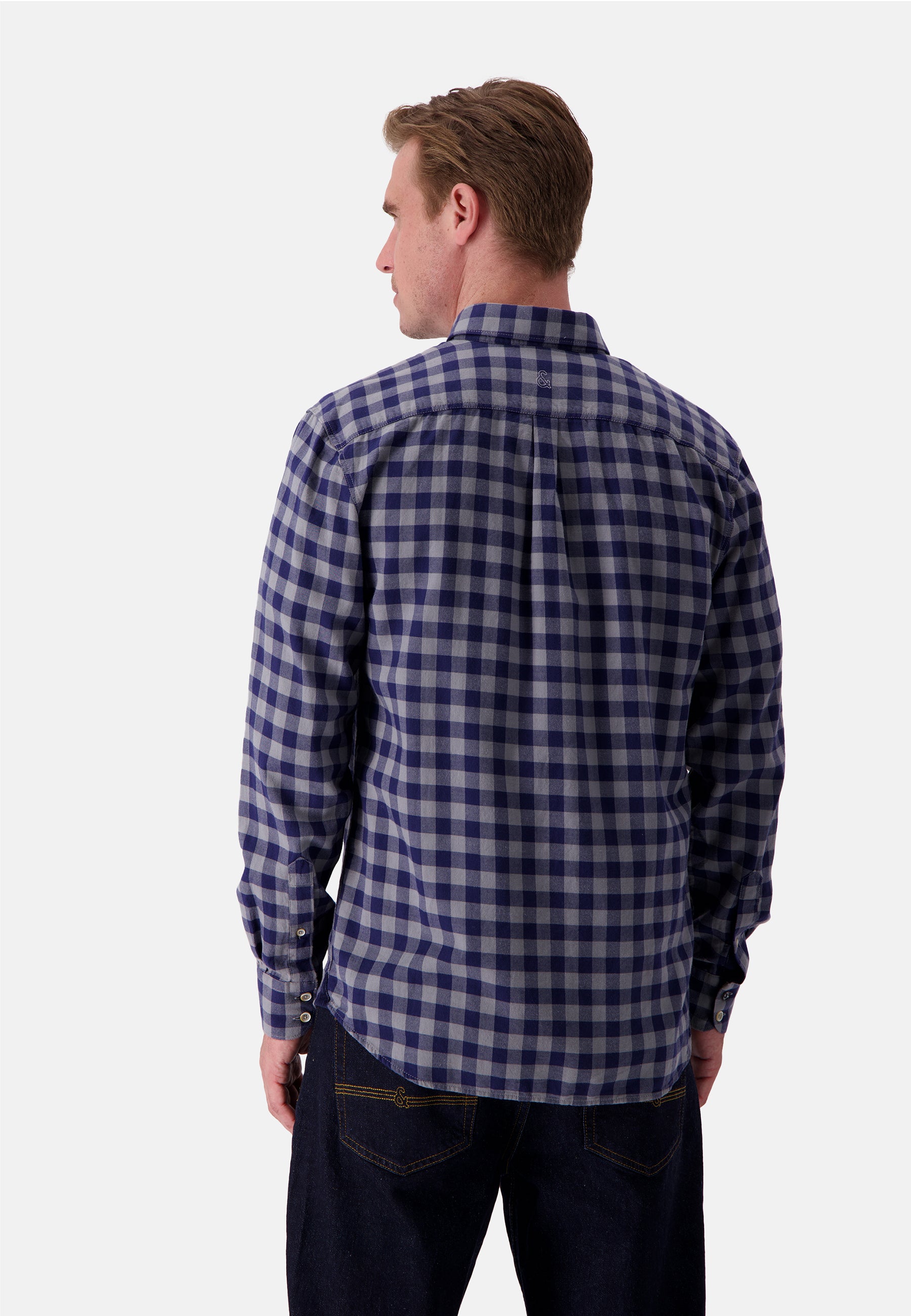 Shirt Printed in Navy Vichy Shirts Colours and Sons   