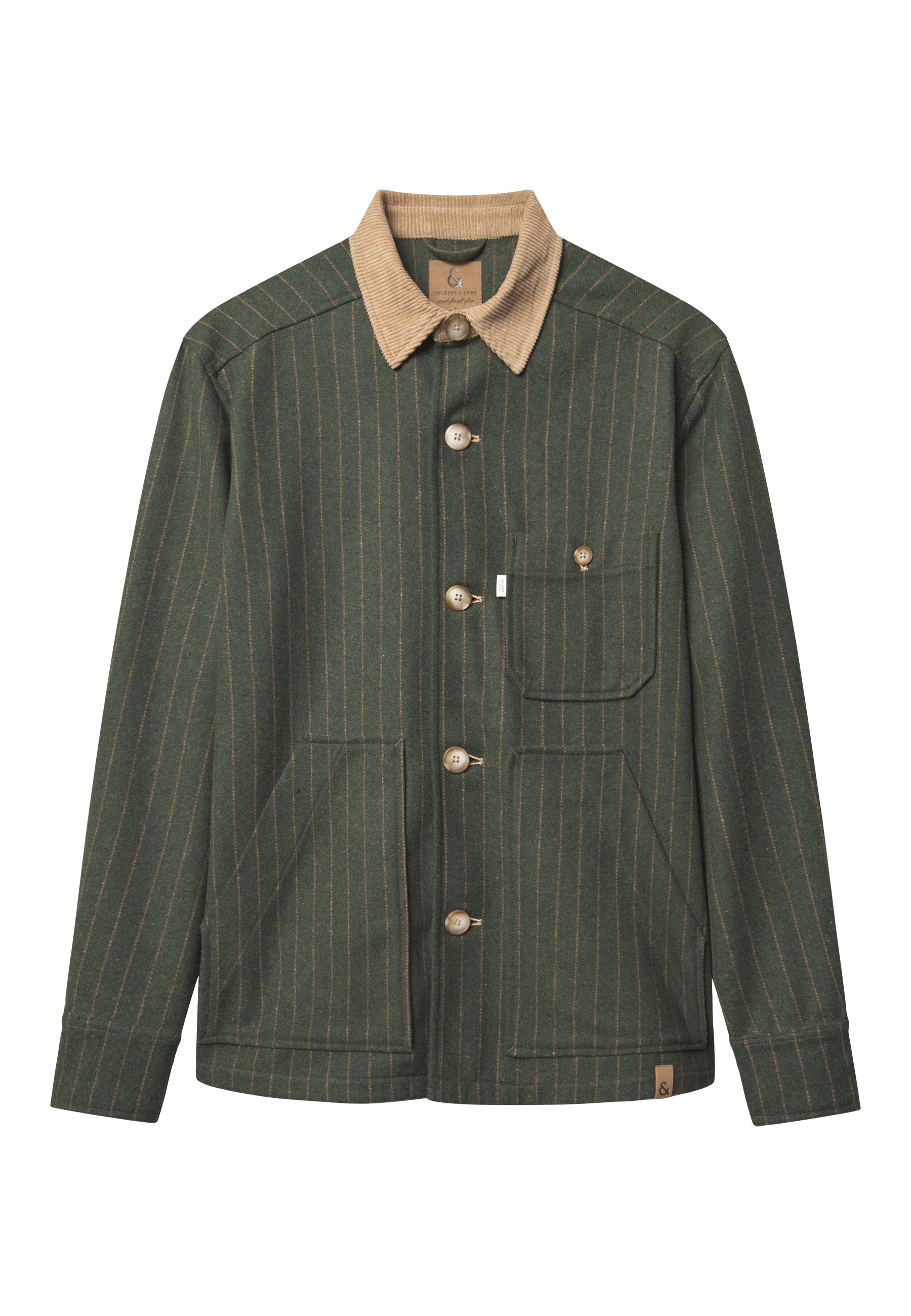 Overshirt Pin Stripes in Yucca Stripes Jackets Colours and Sons   