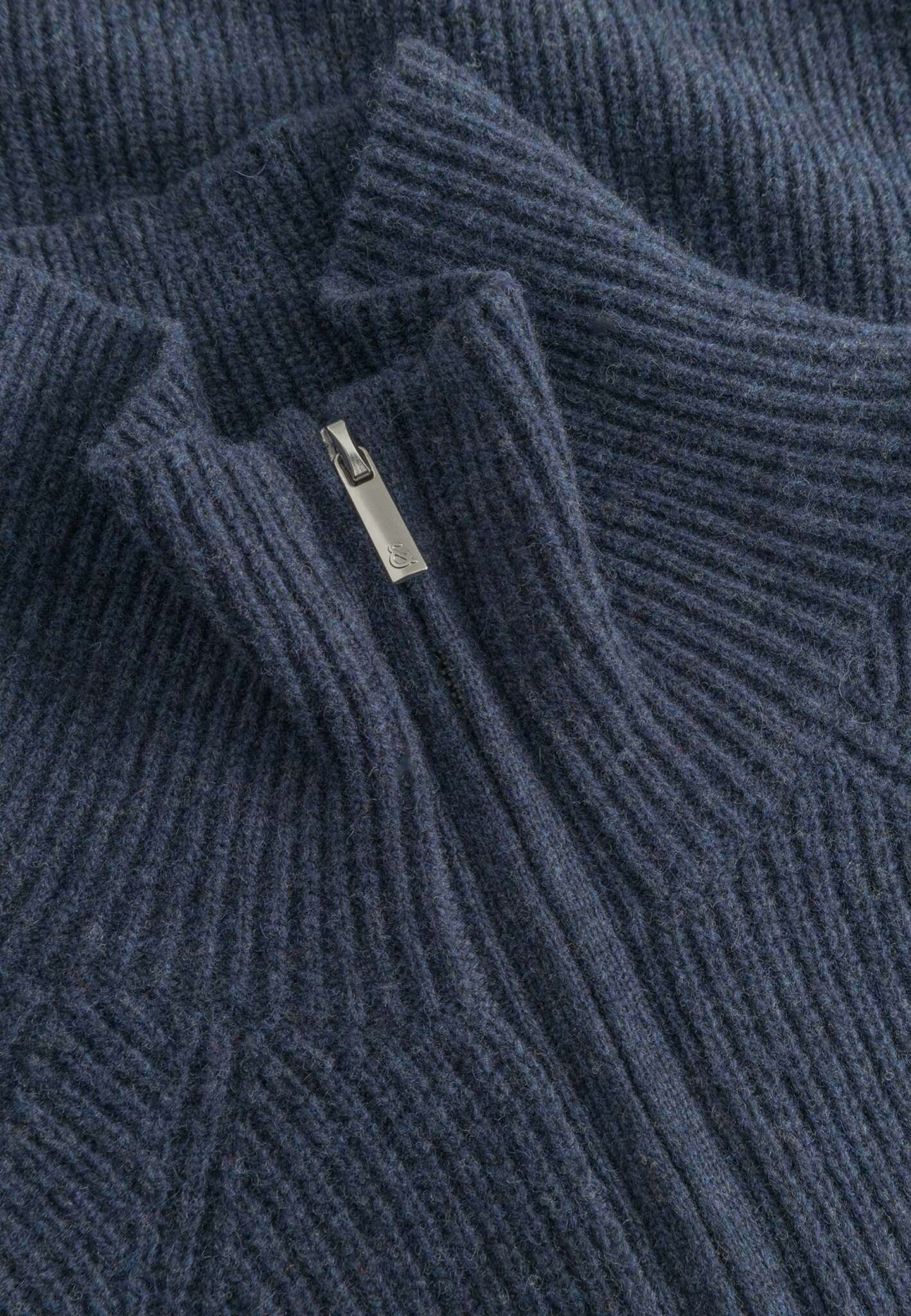 Half-zip lambswool in navy sweater Colours and Sons