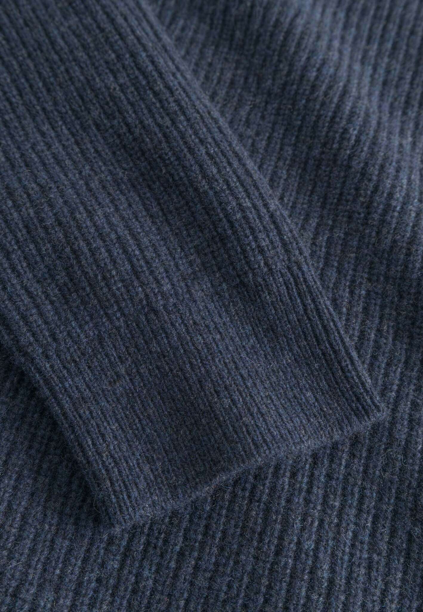 Half-zip lambswool in navy sweater Colours and Sons