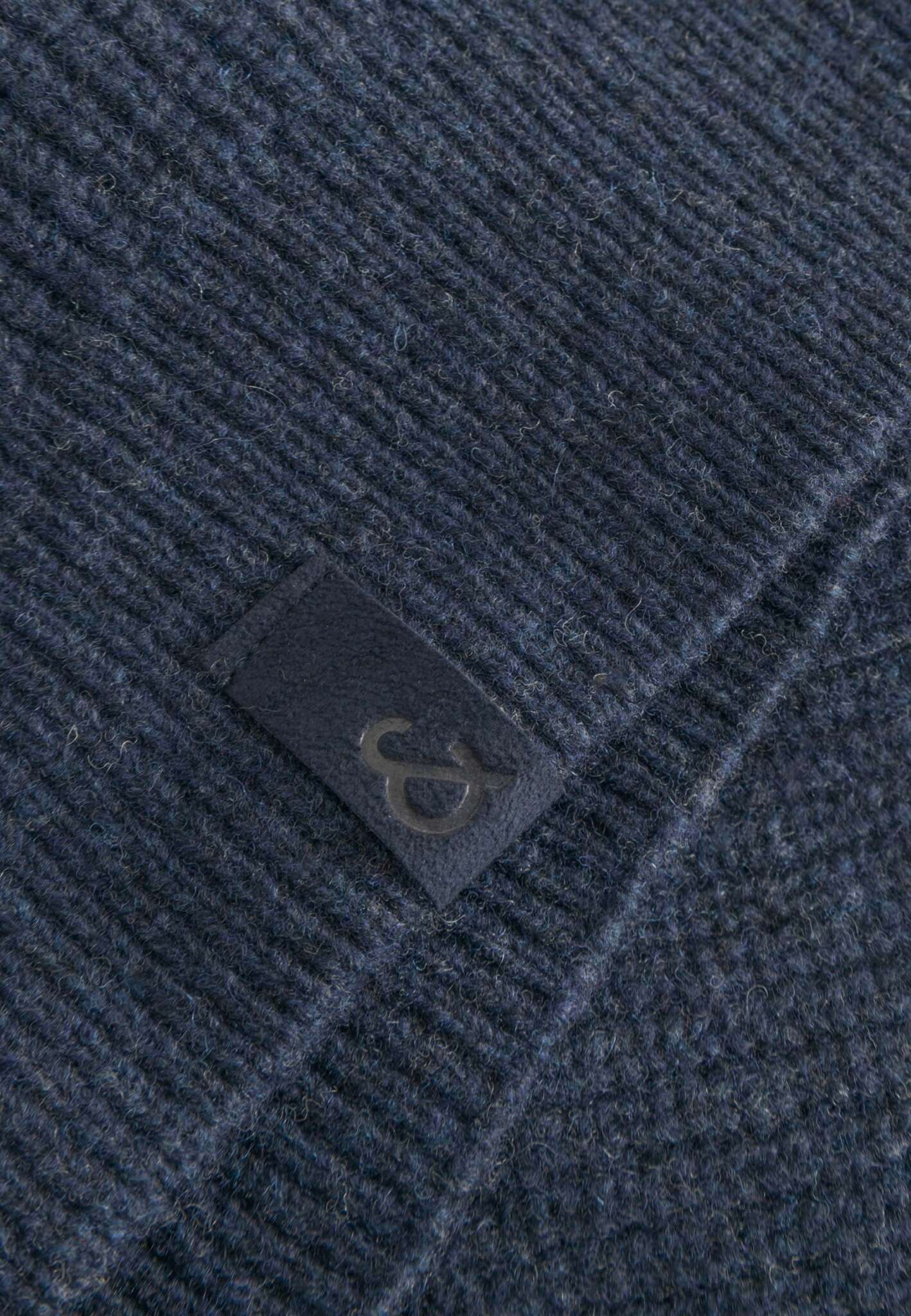 Half-zip lambswool in navy sweater Colours and Sons