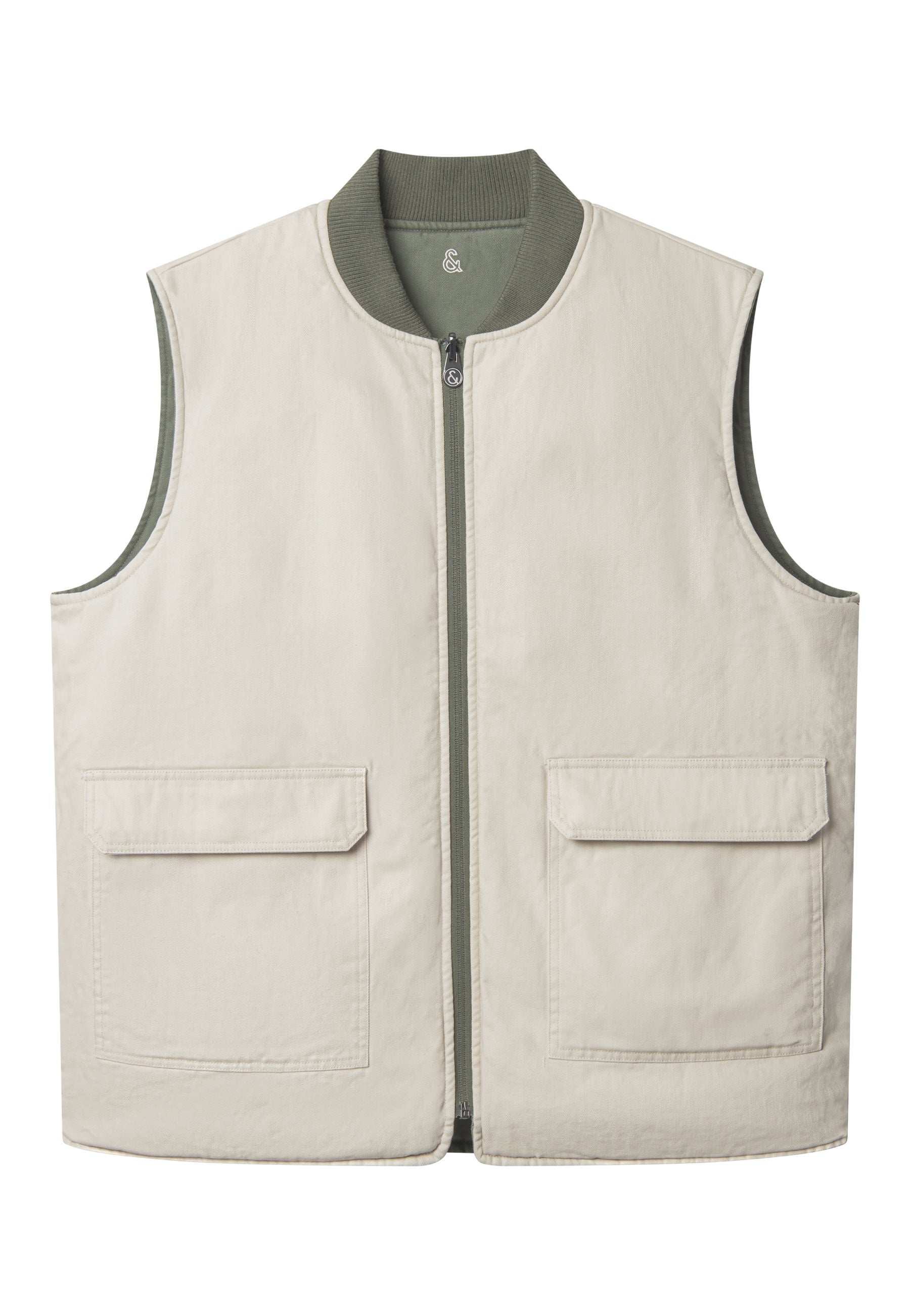 Vest-Reversible Herringbone in Hunter Jackets Colours and Sons